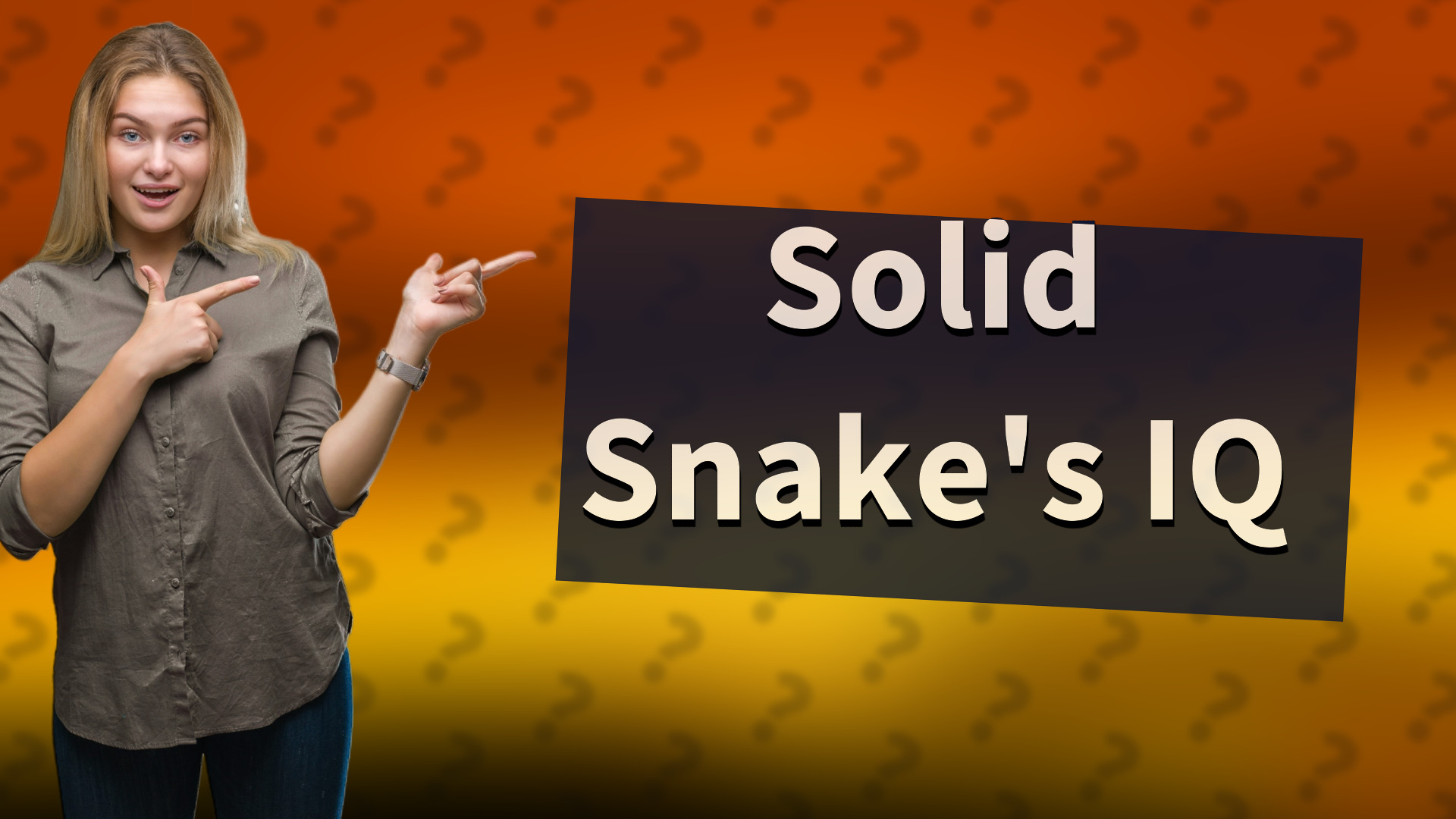 Solid Snake's IQ