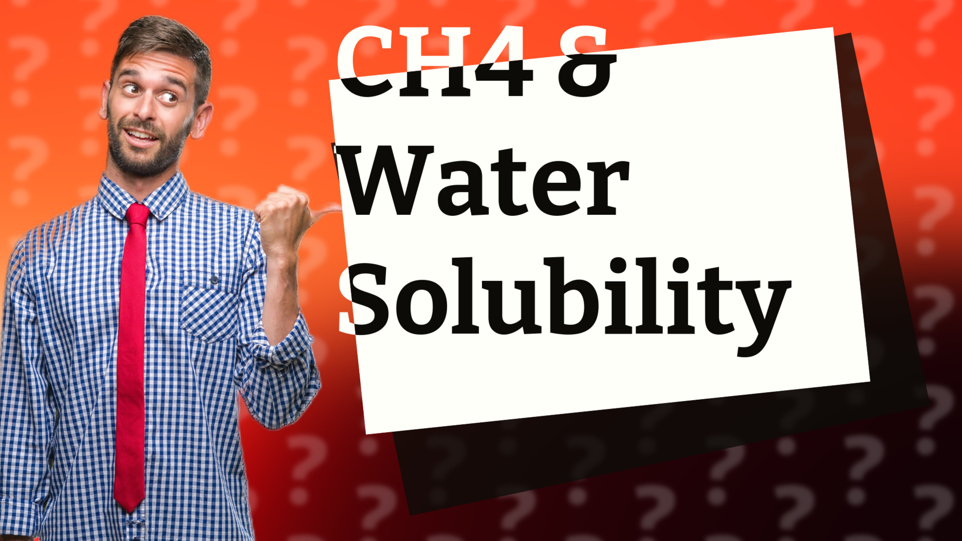 CH4 & Water Solubility