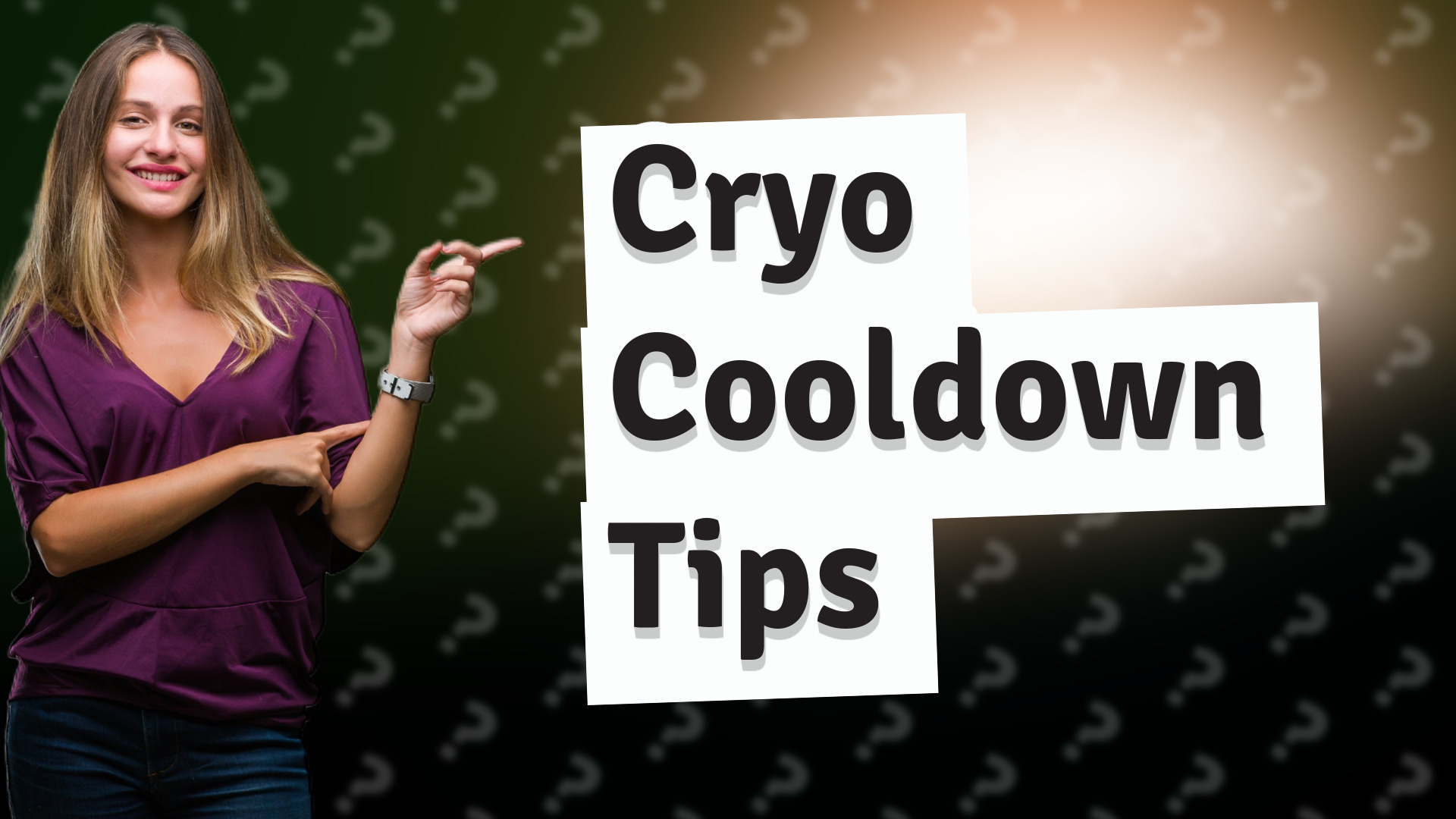 Cryo Cooldown Tips