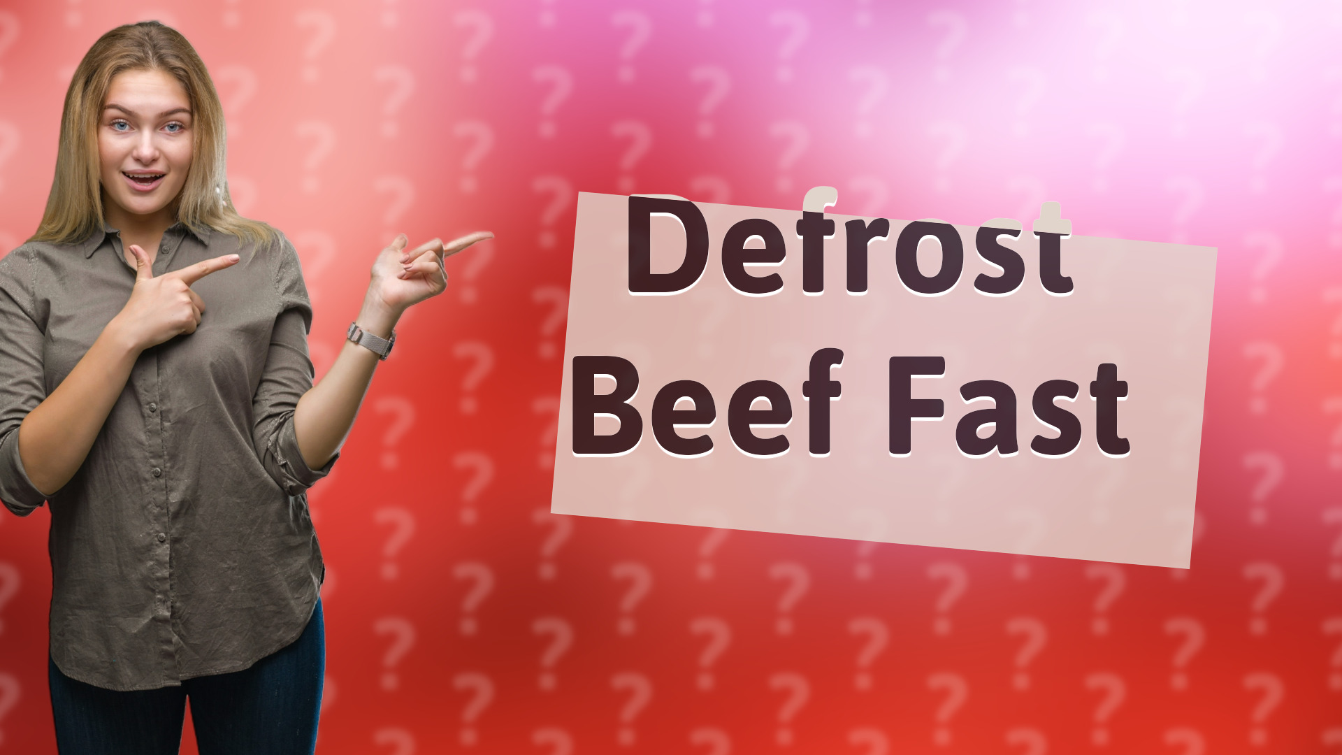 Defrost Beef Fast
