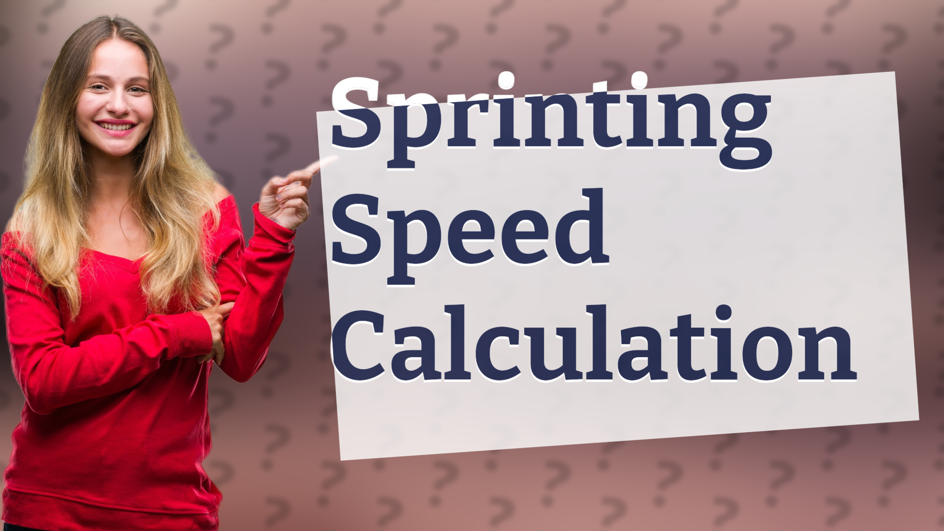 Sprinting Speed Calculation