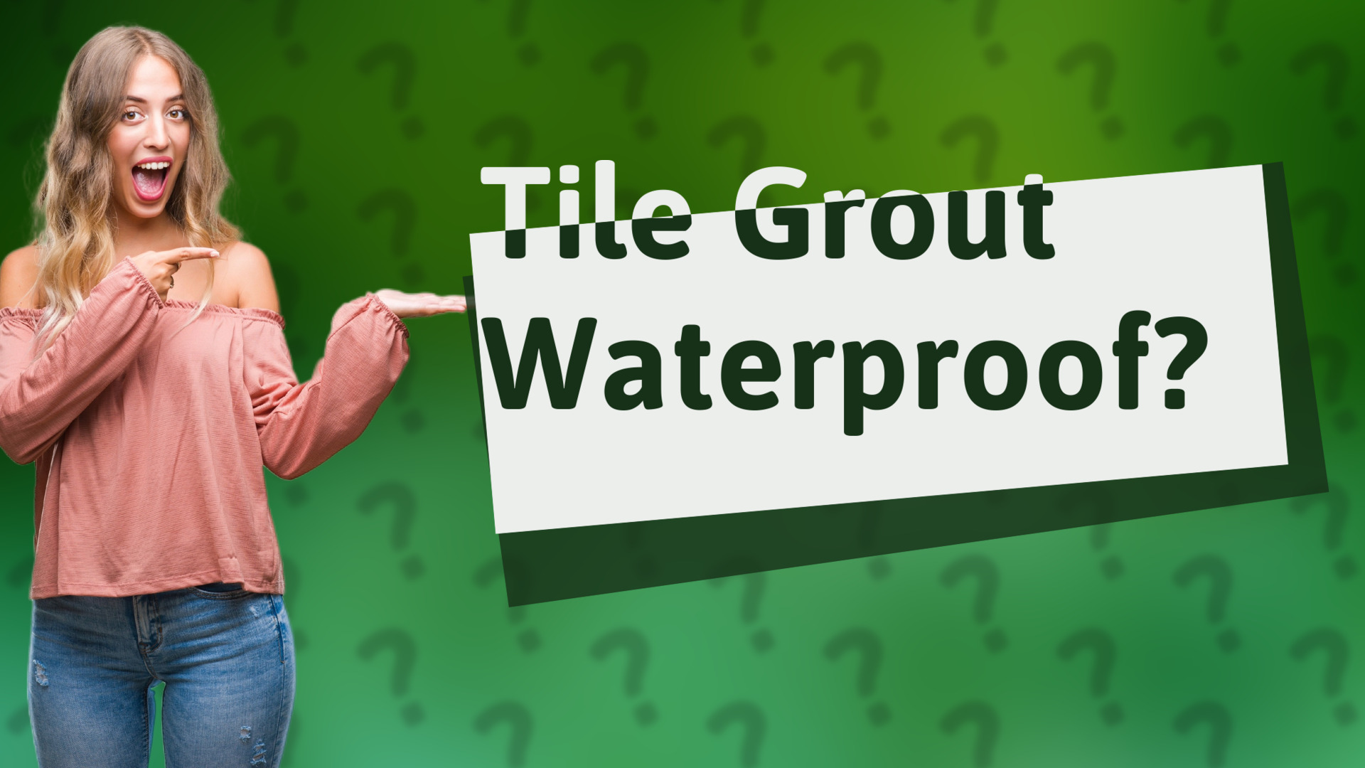 Tile Grout Waterproof?