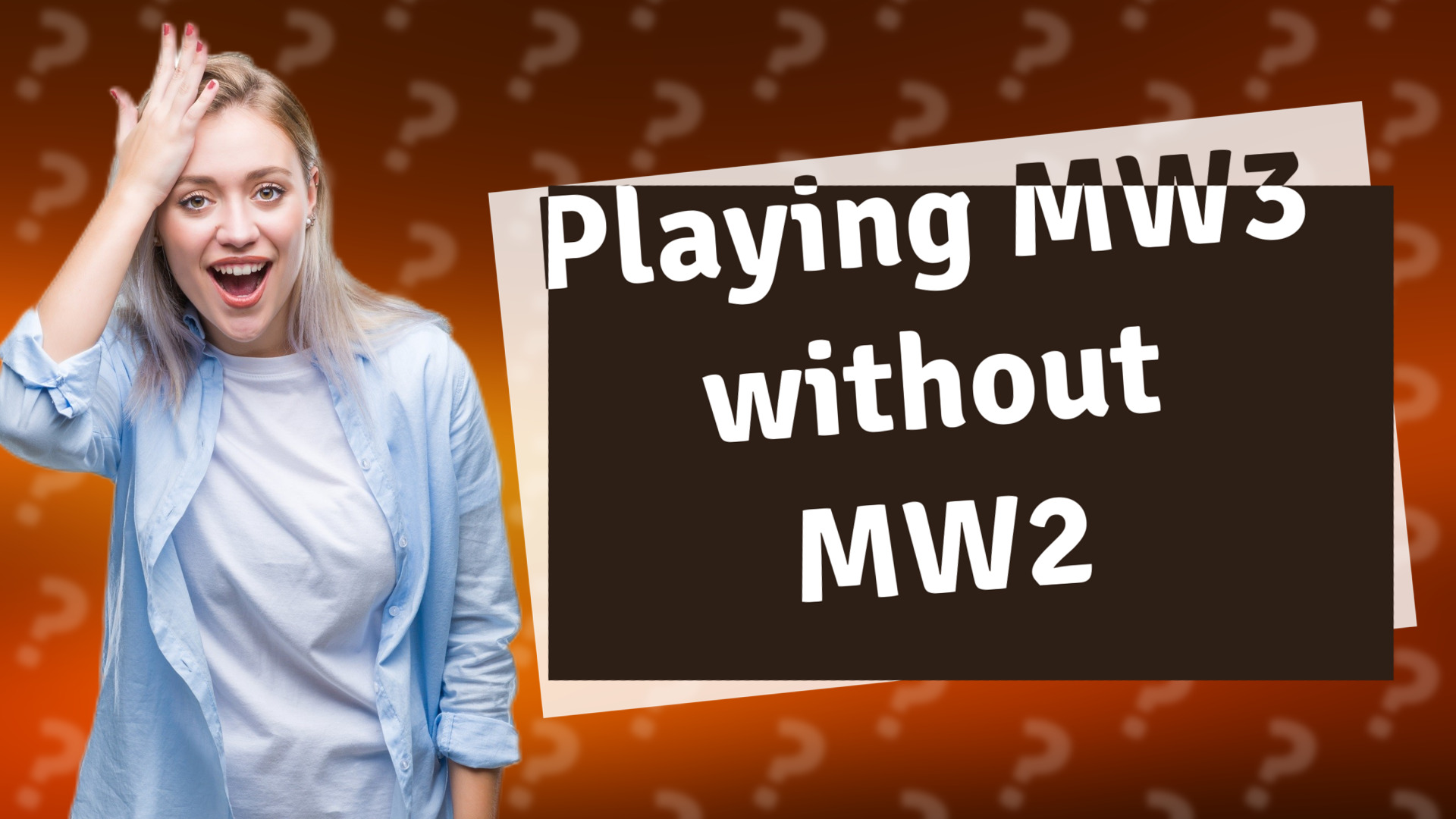 Playing MW3 without MW2