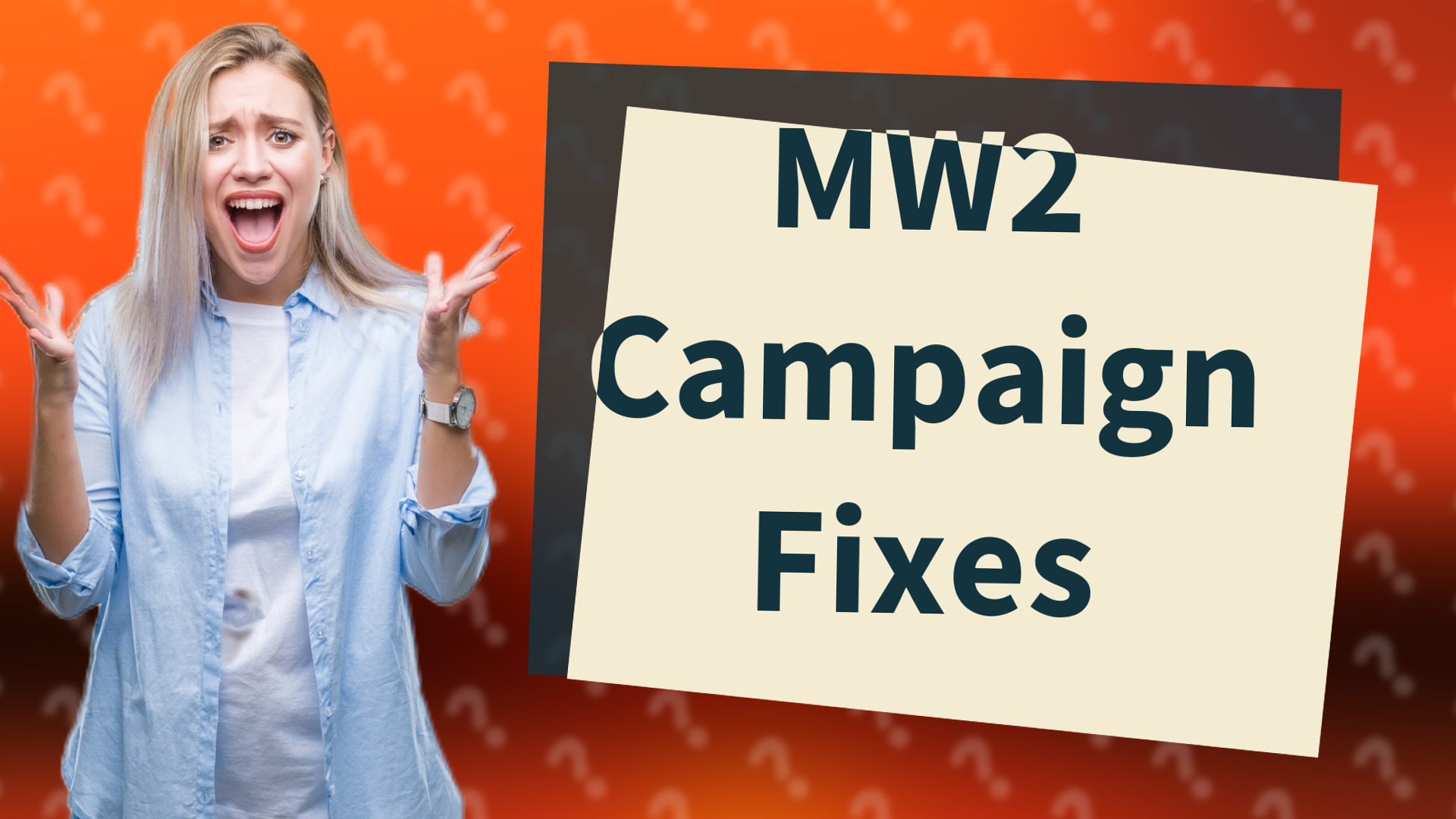 MW2 Campaign Fixes