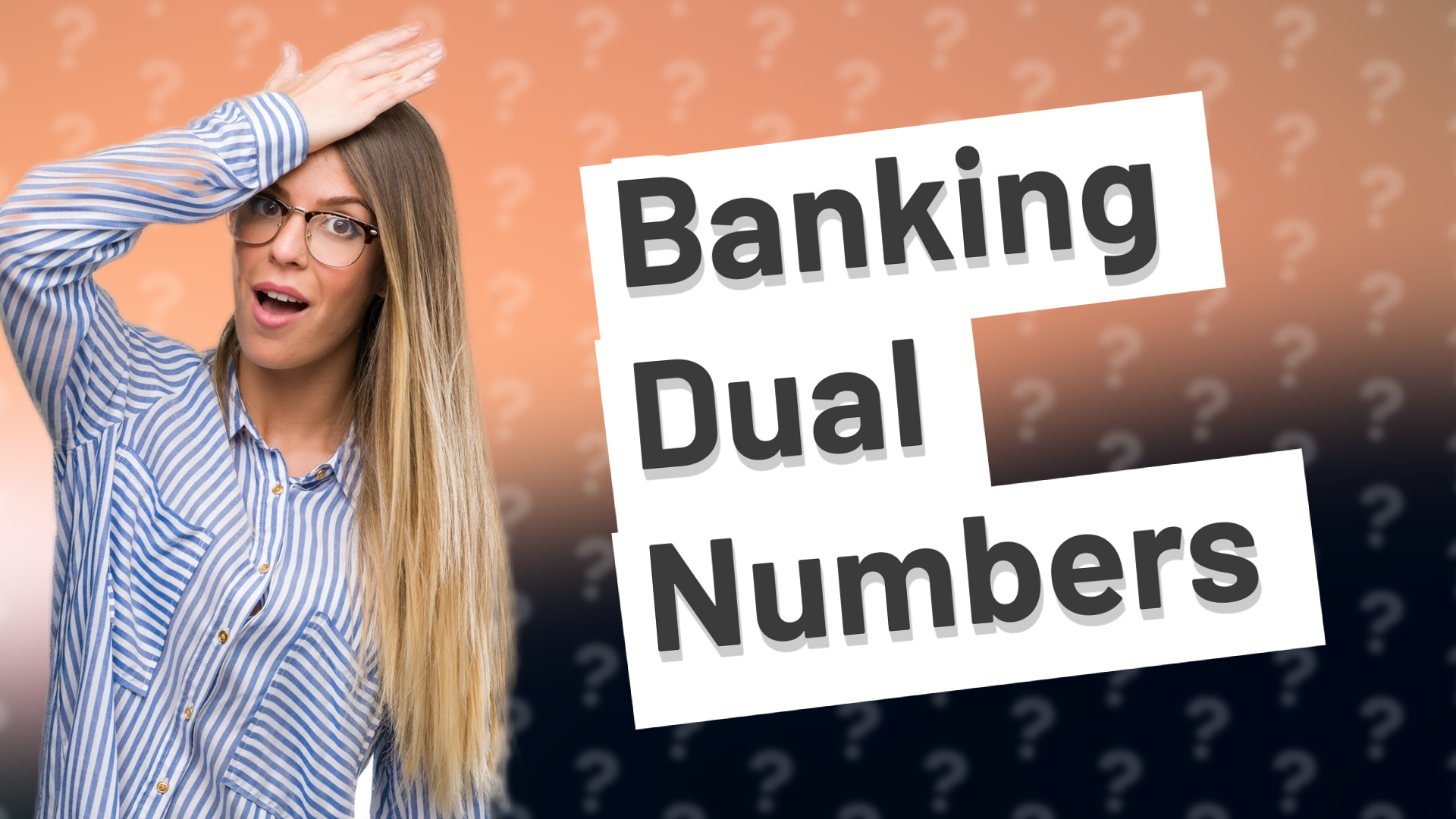 Banking Dual Numbers