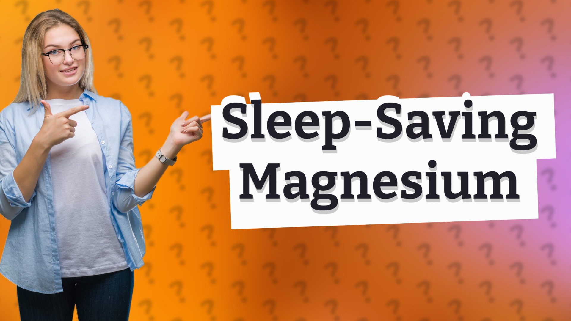 Sleep-Saving Magnesium