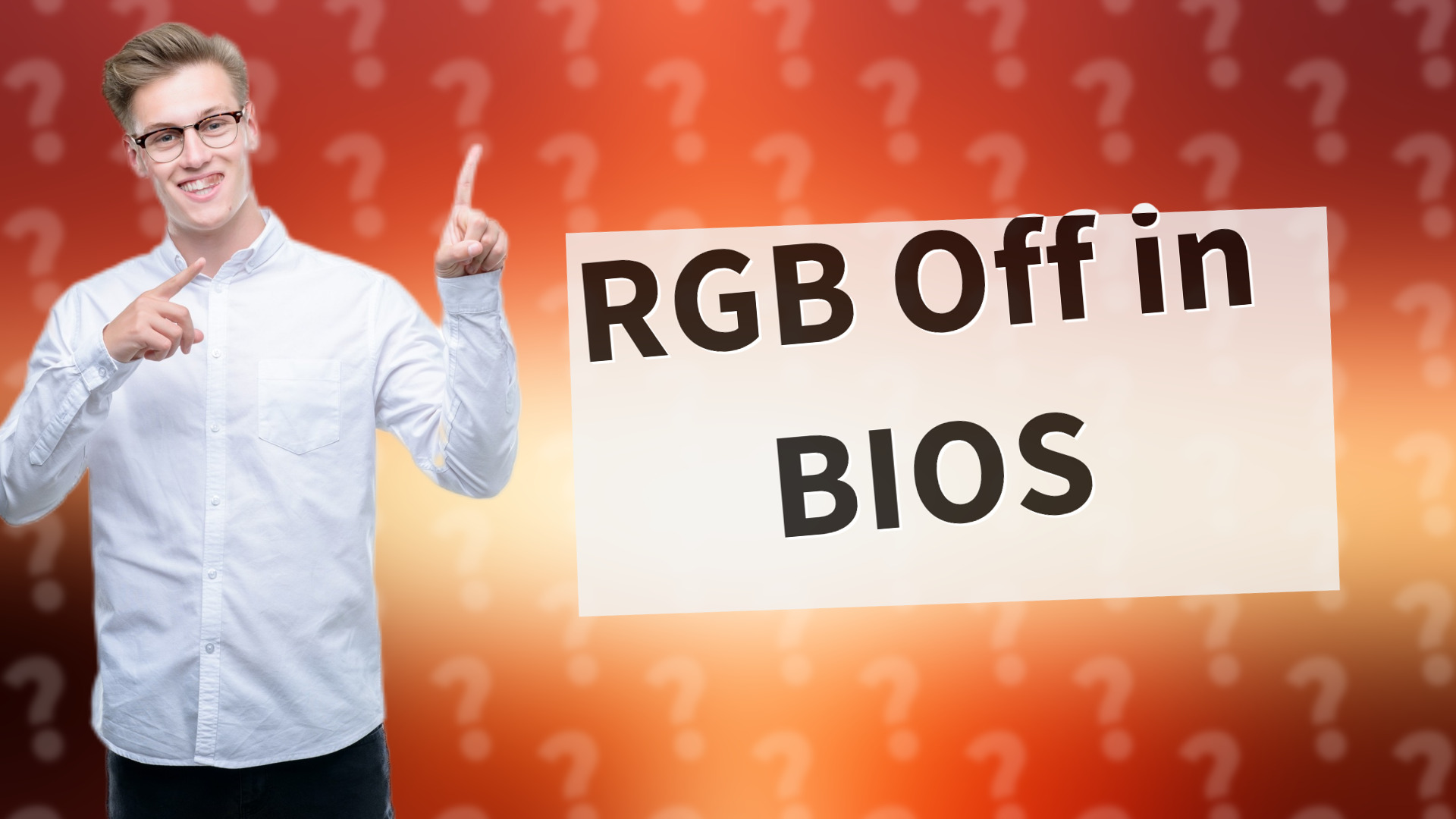 RGB Off in BIOS