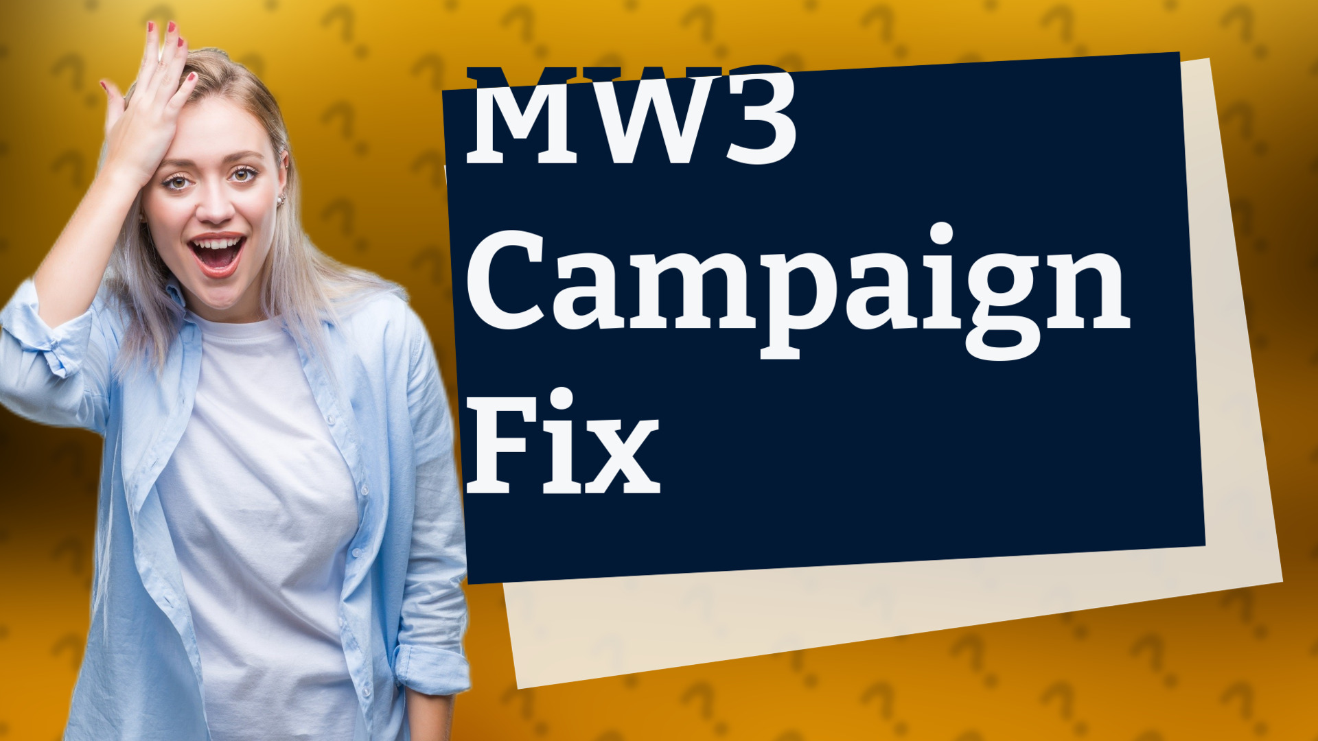 MW3 Campaign Fix