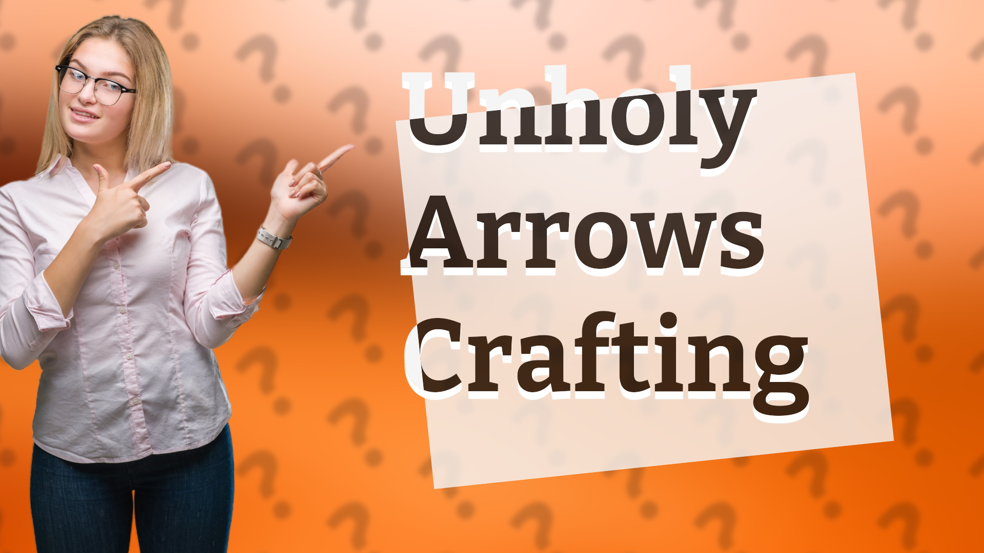 Unholy Arrows Crafting