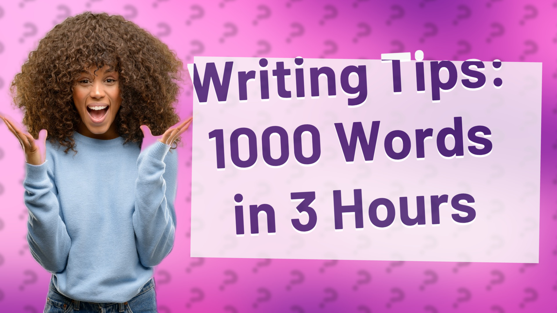 Writing Tips: 1000 Words in 3 Hours