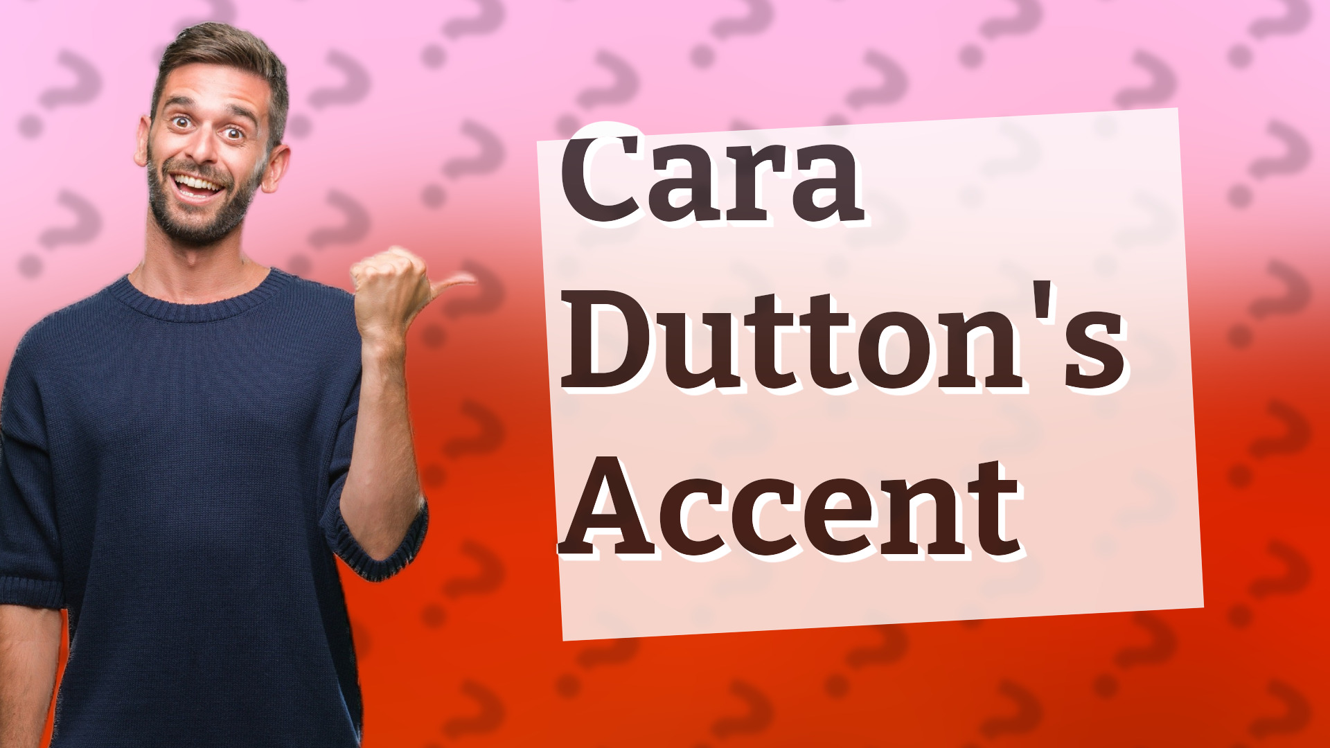 Cara Dutton's Accent
