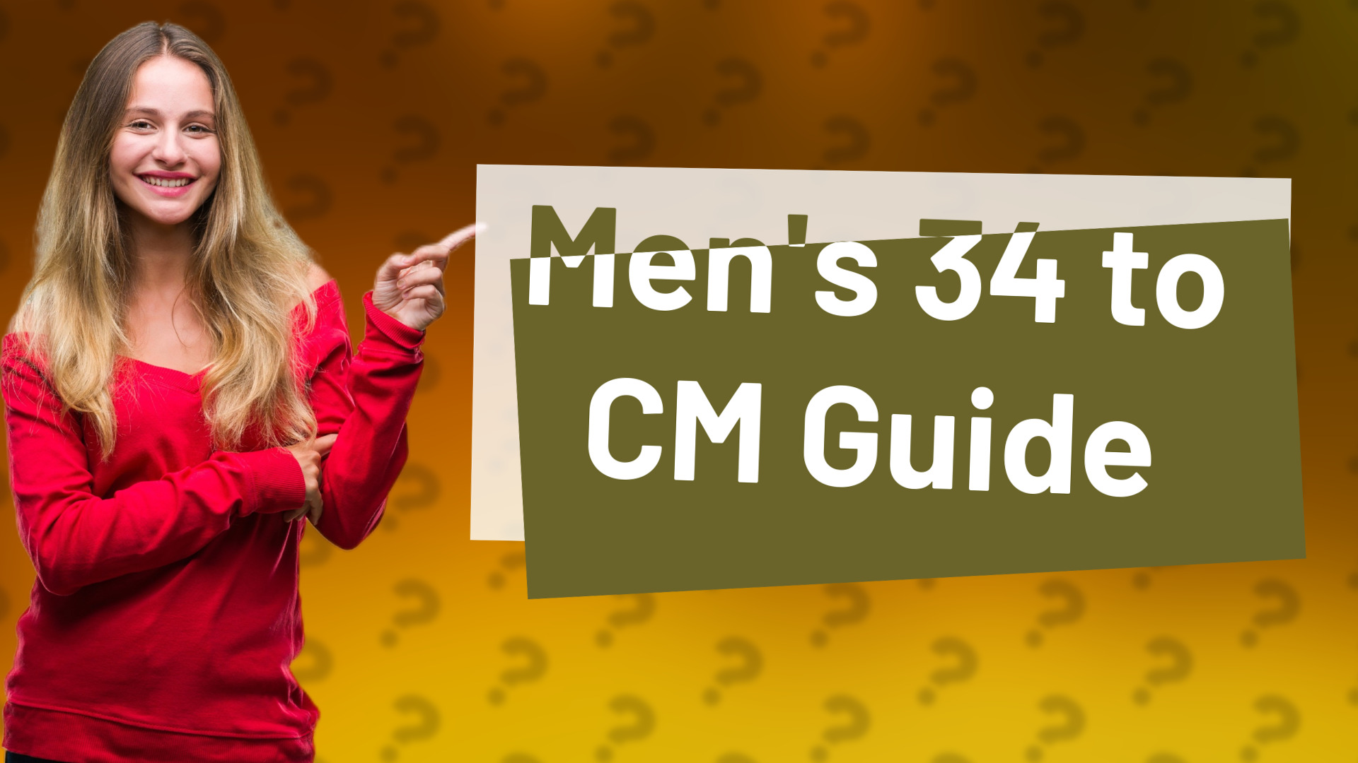 Men's 34 to CM Guide