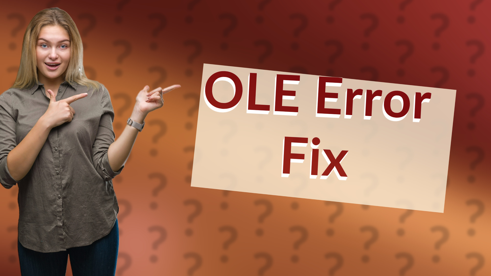 OLE Error Fix