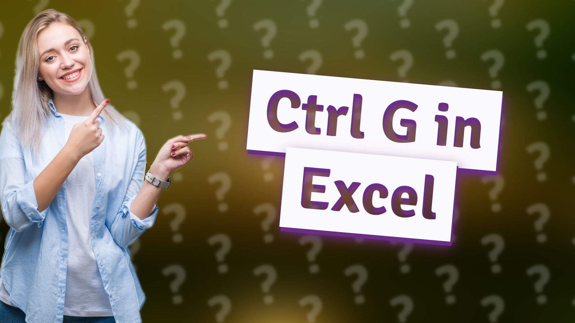 Ctrl G in Excel