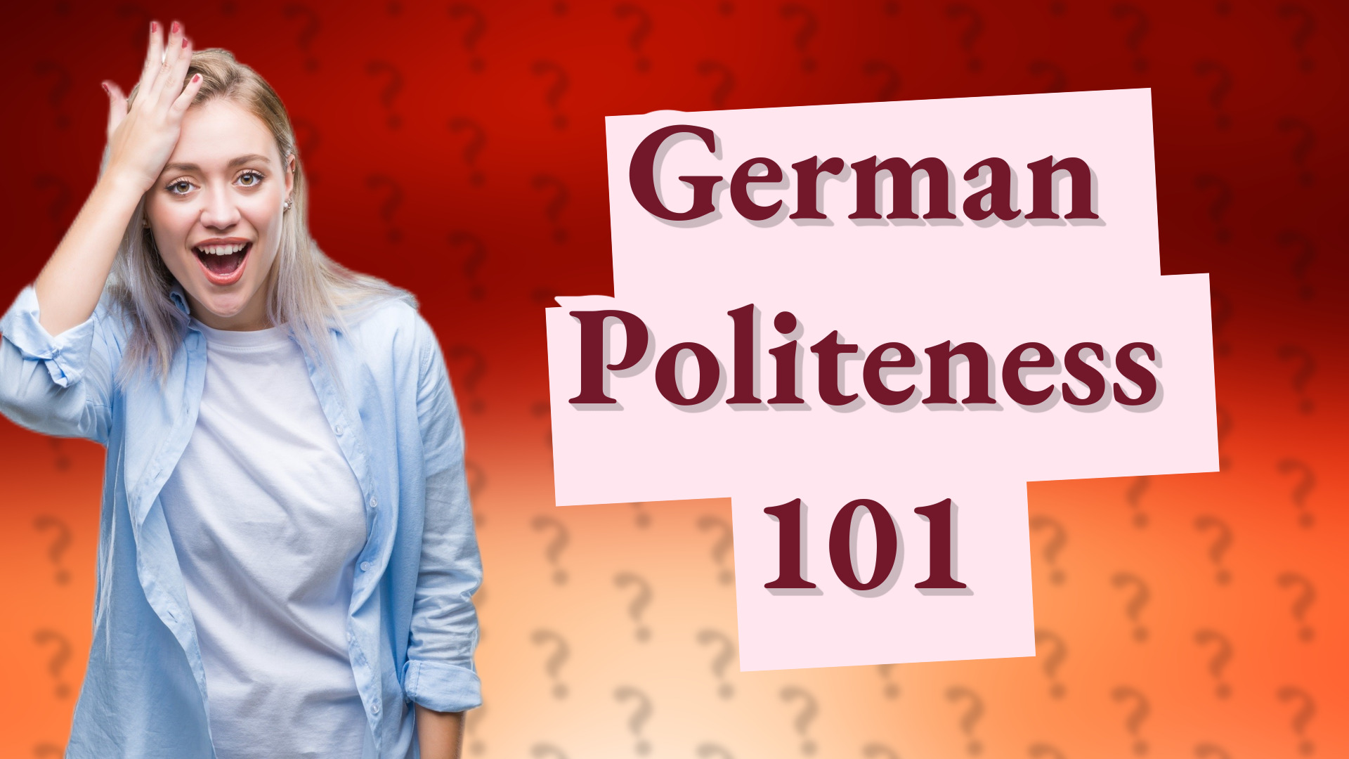 German Politeness 101