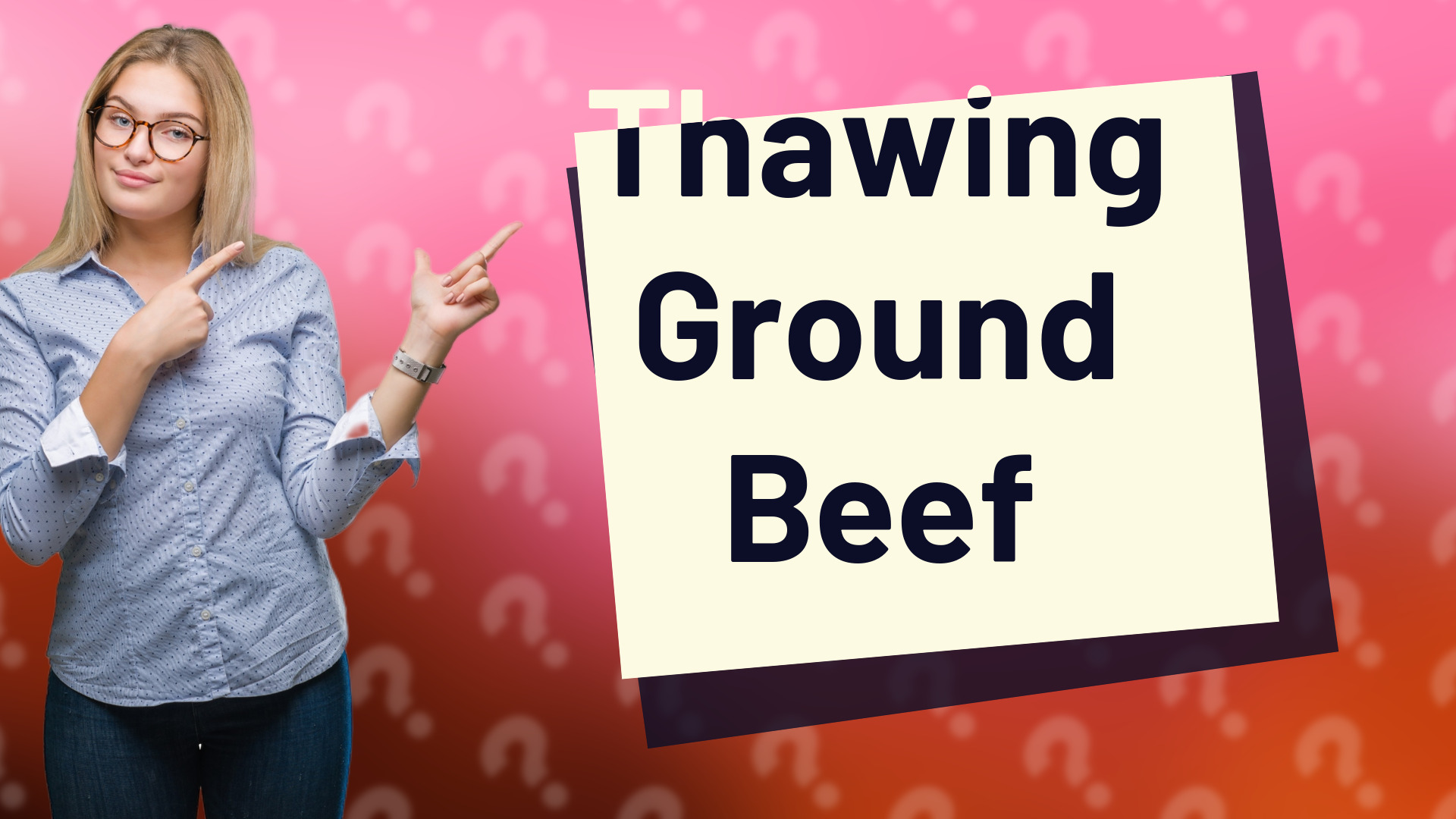 Thawing Ground Beef
