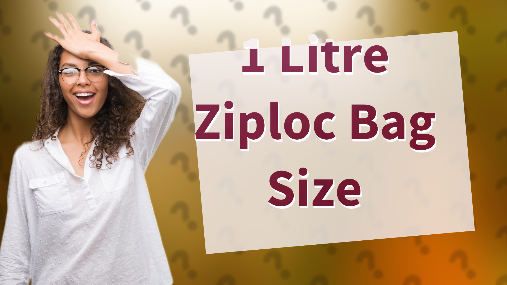 1 Litre Ziploc Bag Size