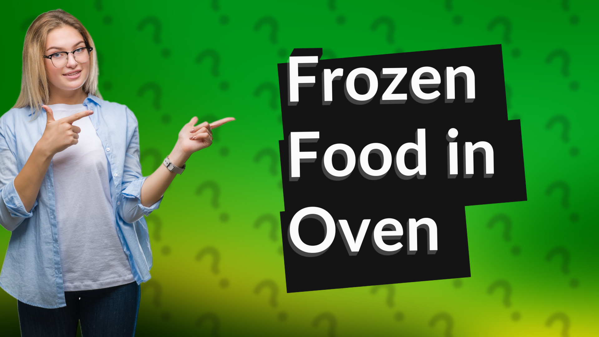 Frozen Food in Oven