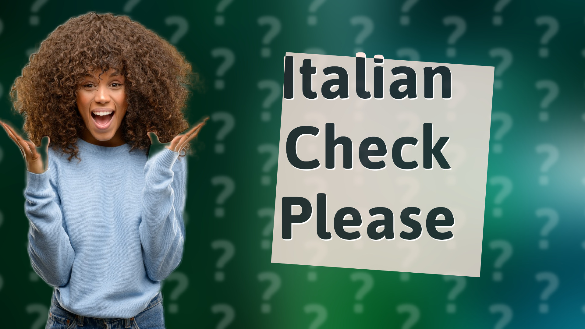 Italian Check Please