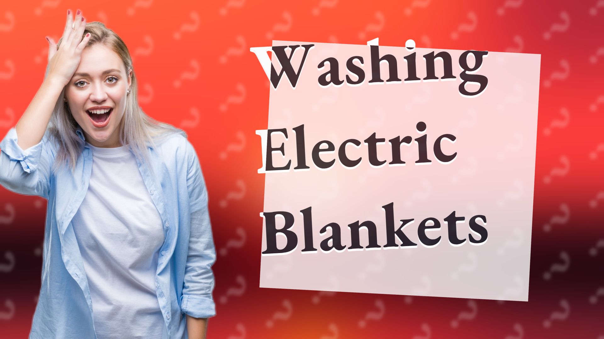 Washing Electric Blankets