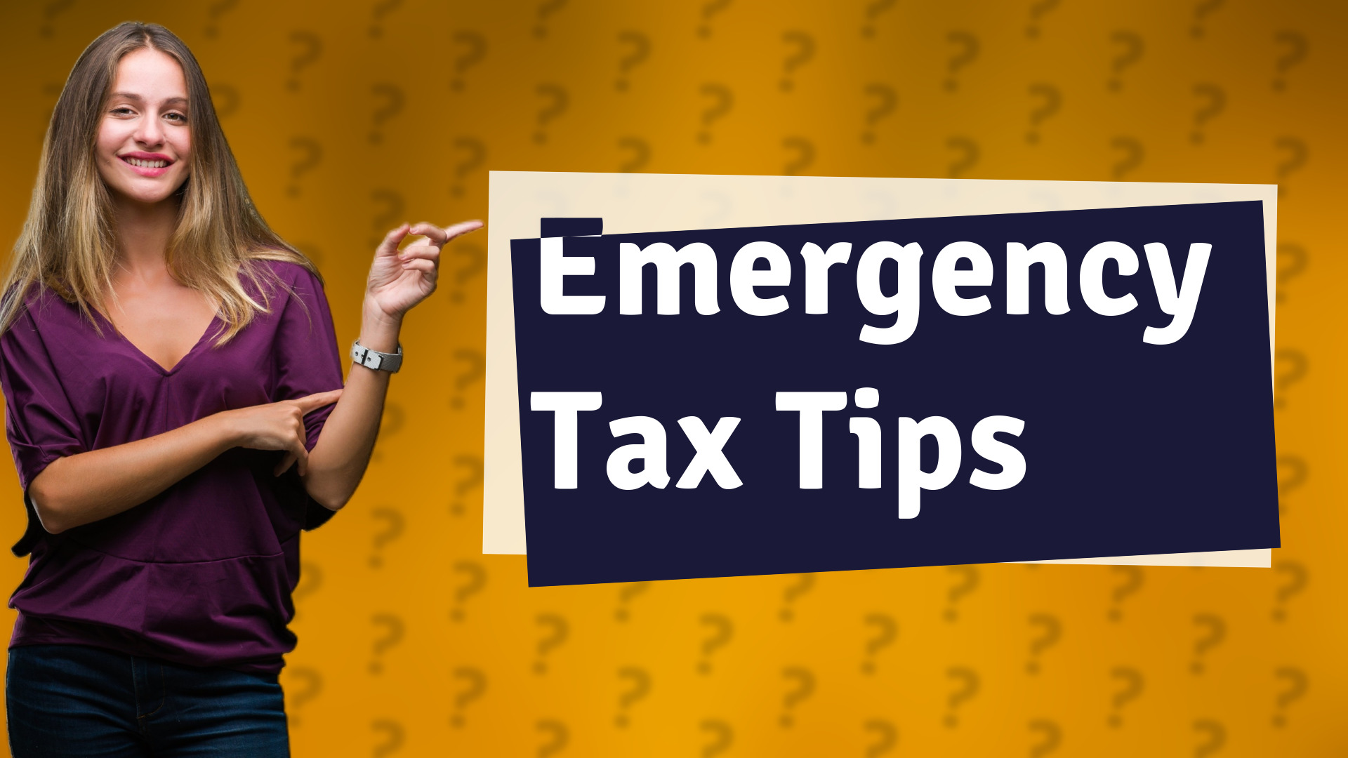 Emergency Tax Tips