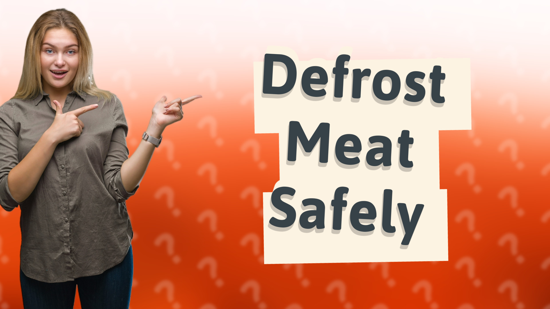 Defrost Meat Safely