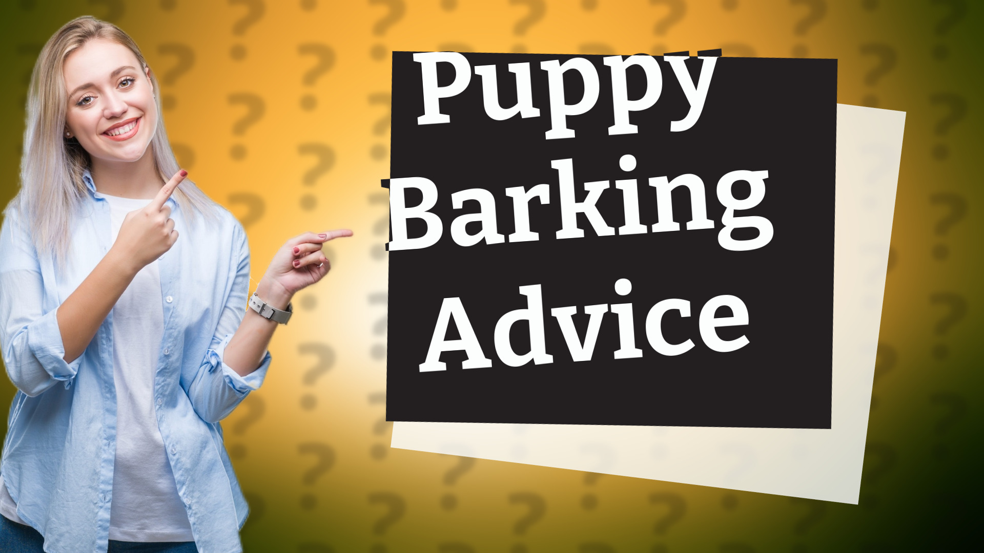 Puppy Barking Advice