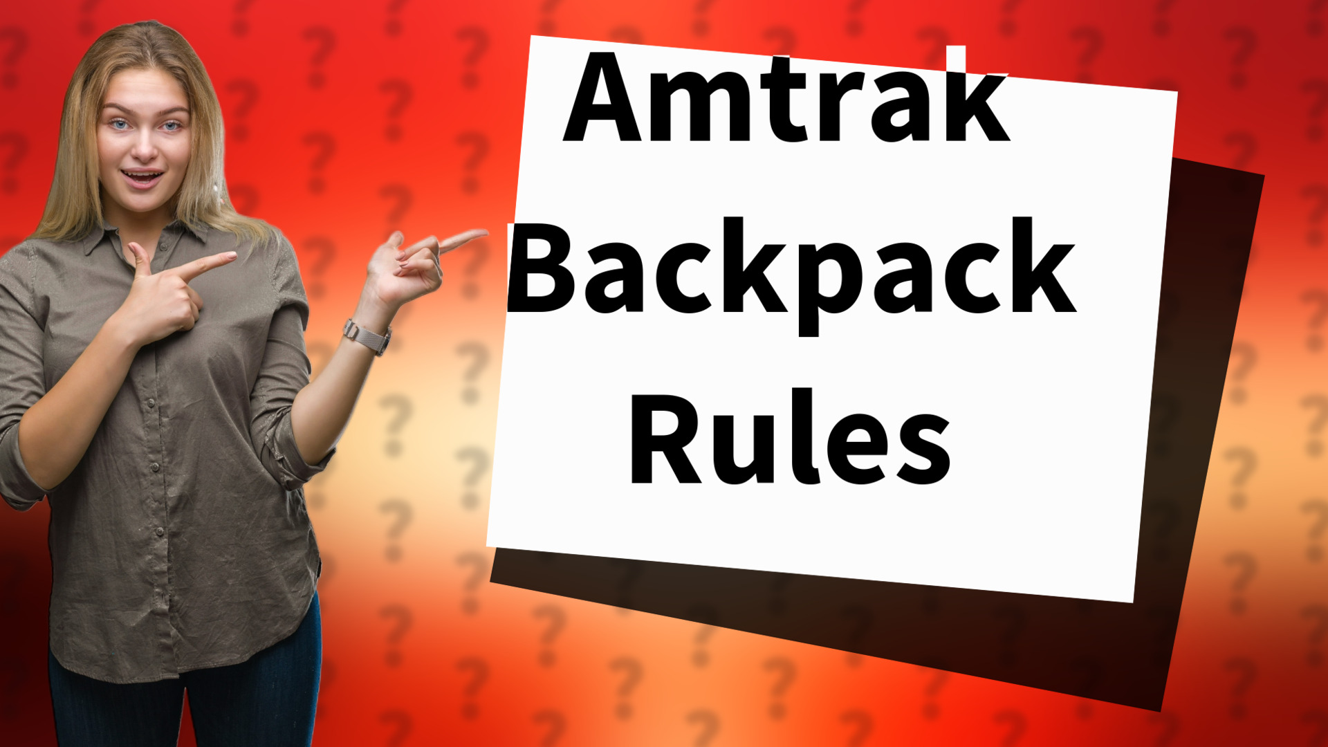 Amtrak Backpack Rules