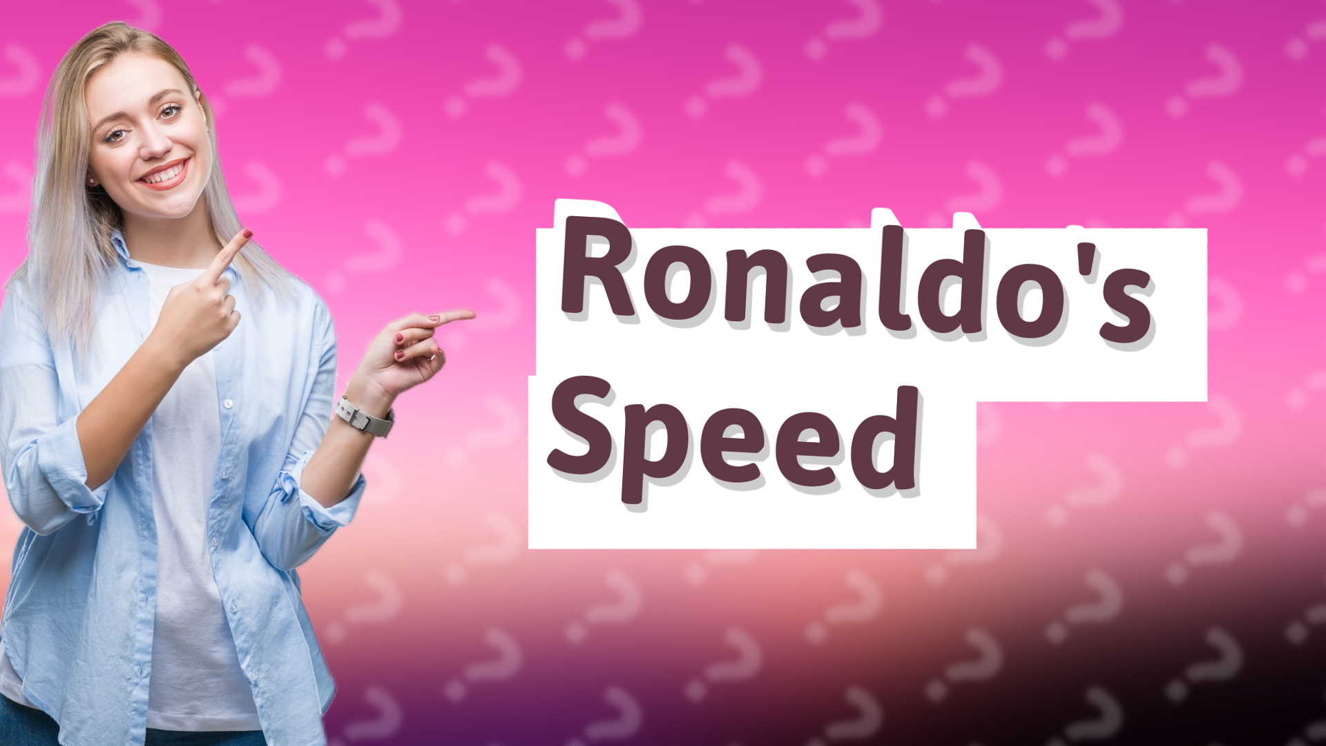 Ronaldo's Speed