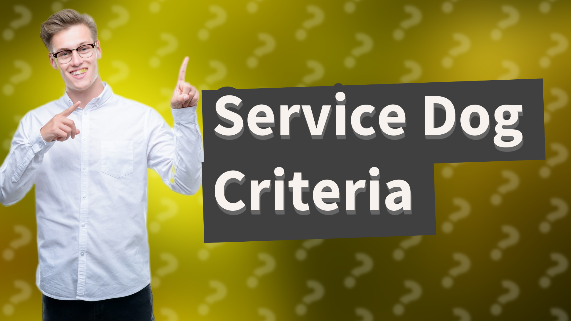 Service Dog Criteria