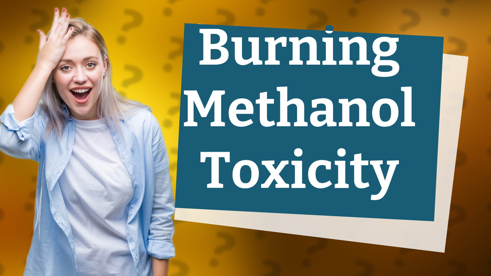 Burning Methanol Toxicity