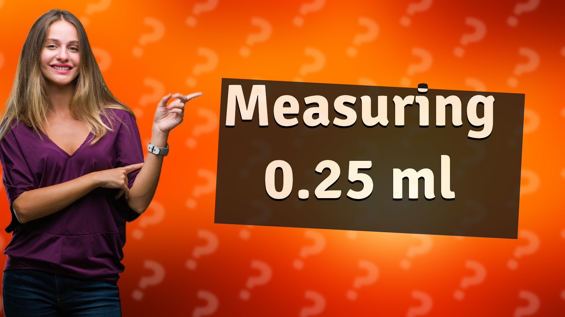 Measuring 0.25 ml