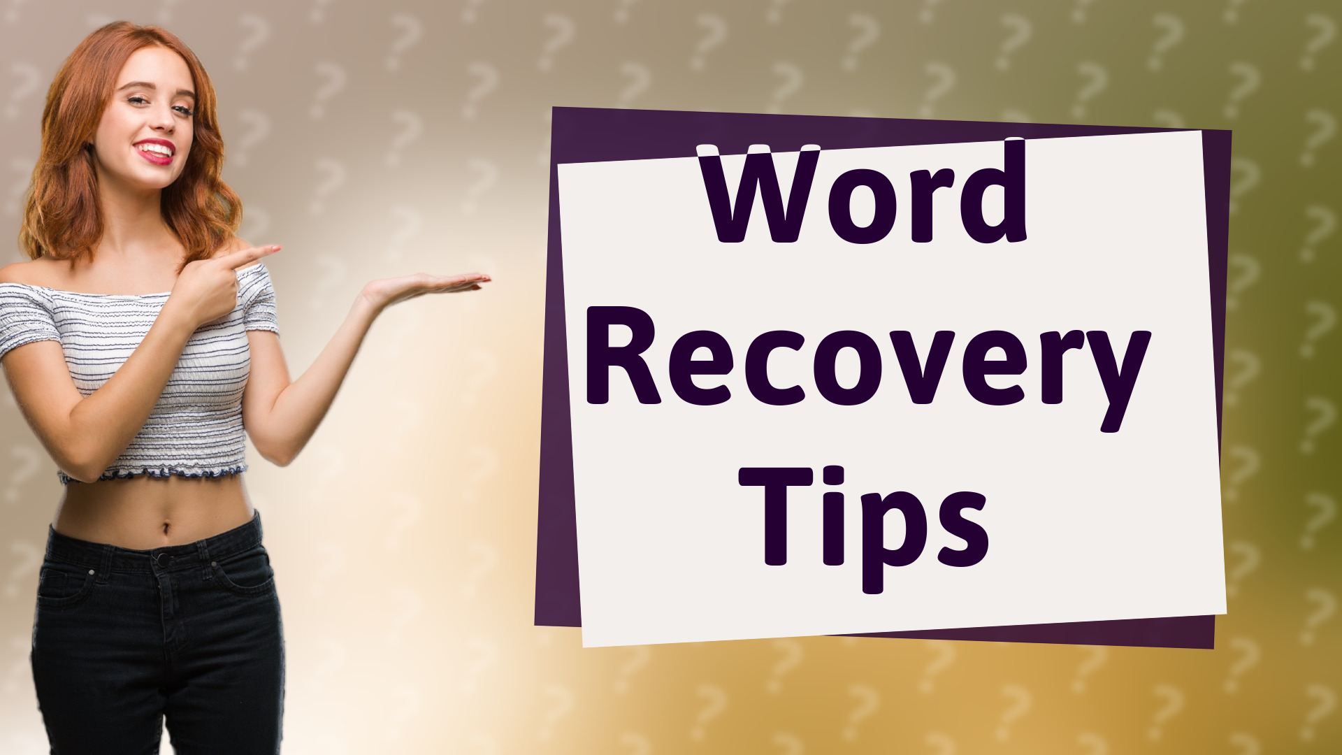 Word Recovery Tips