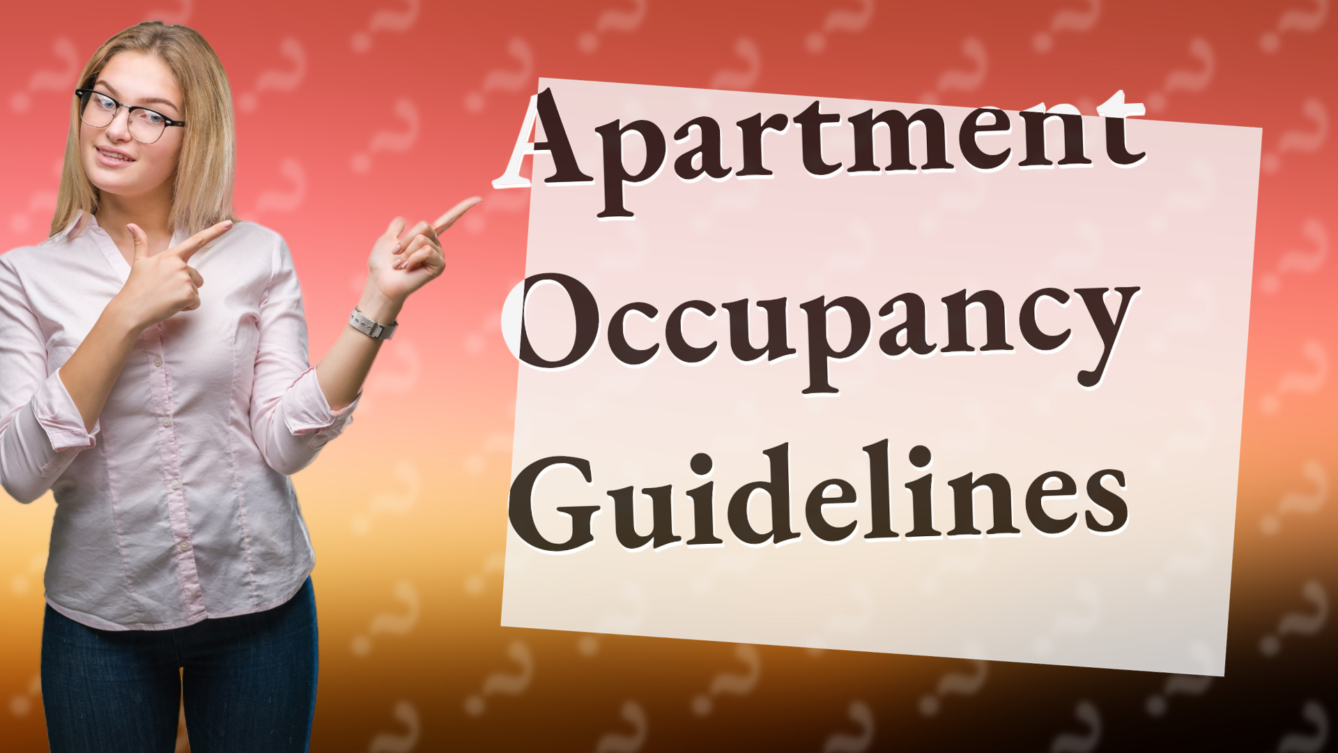 Apartment Occupancy Guidelines