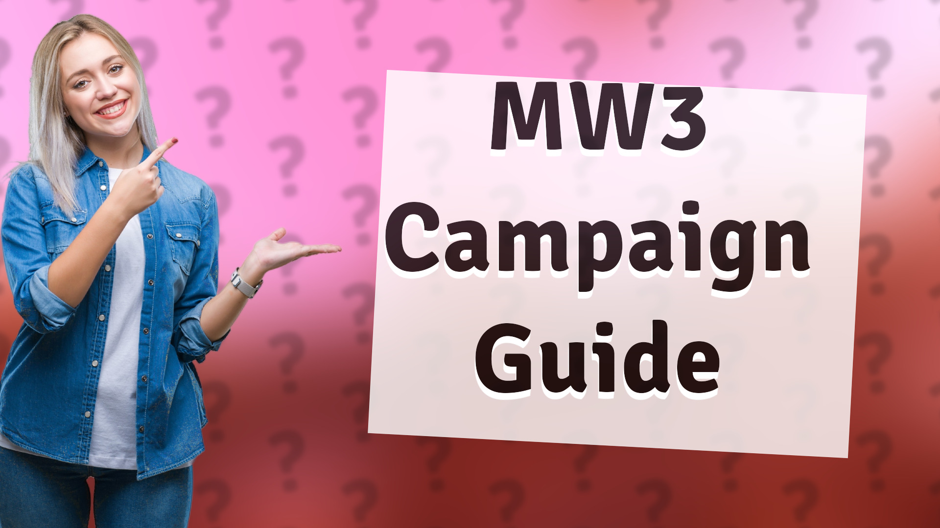 MW3 Campaign Guide