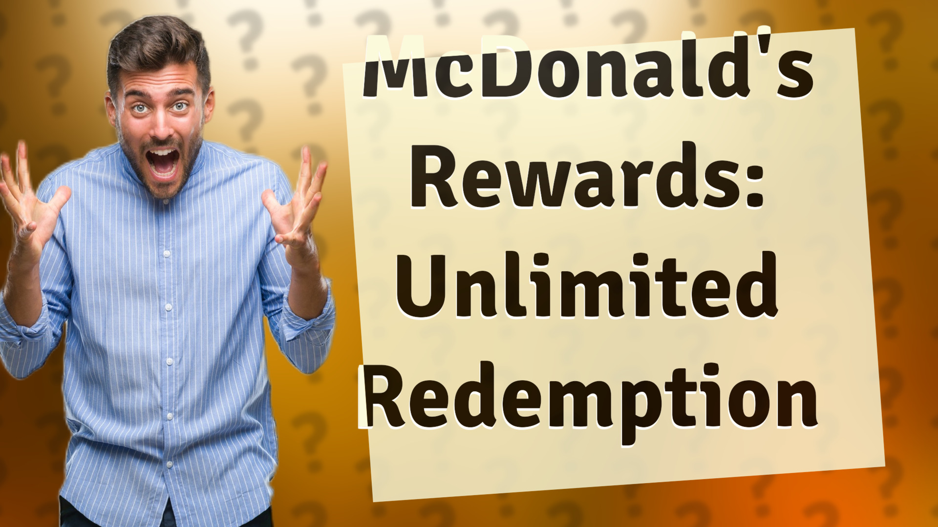 McDonald's Rewards: Unlimited Redemption