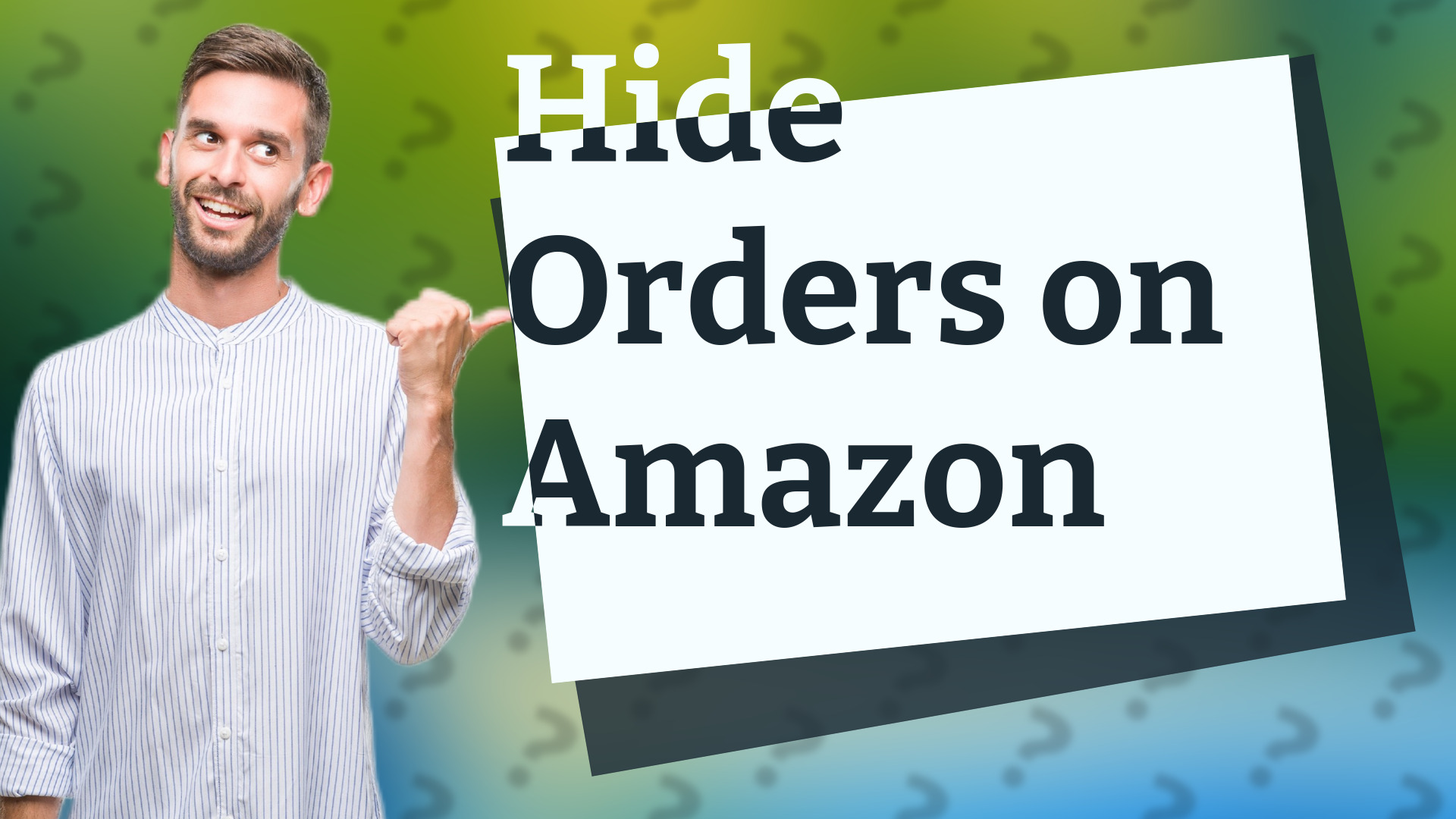 Hide Orders on Amazon