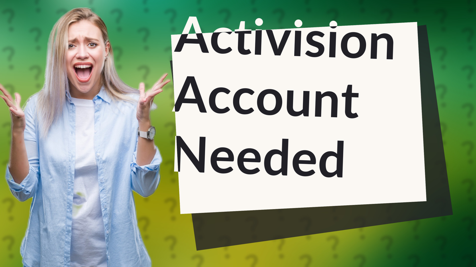 Activision Account Needed