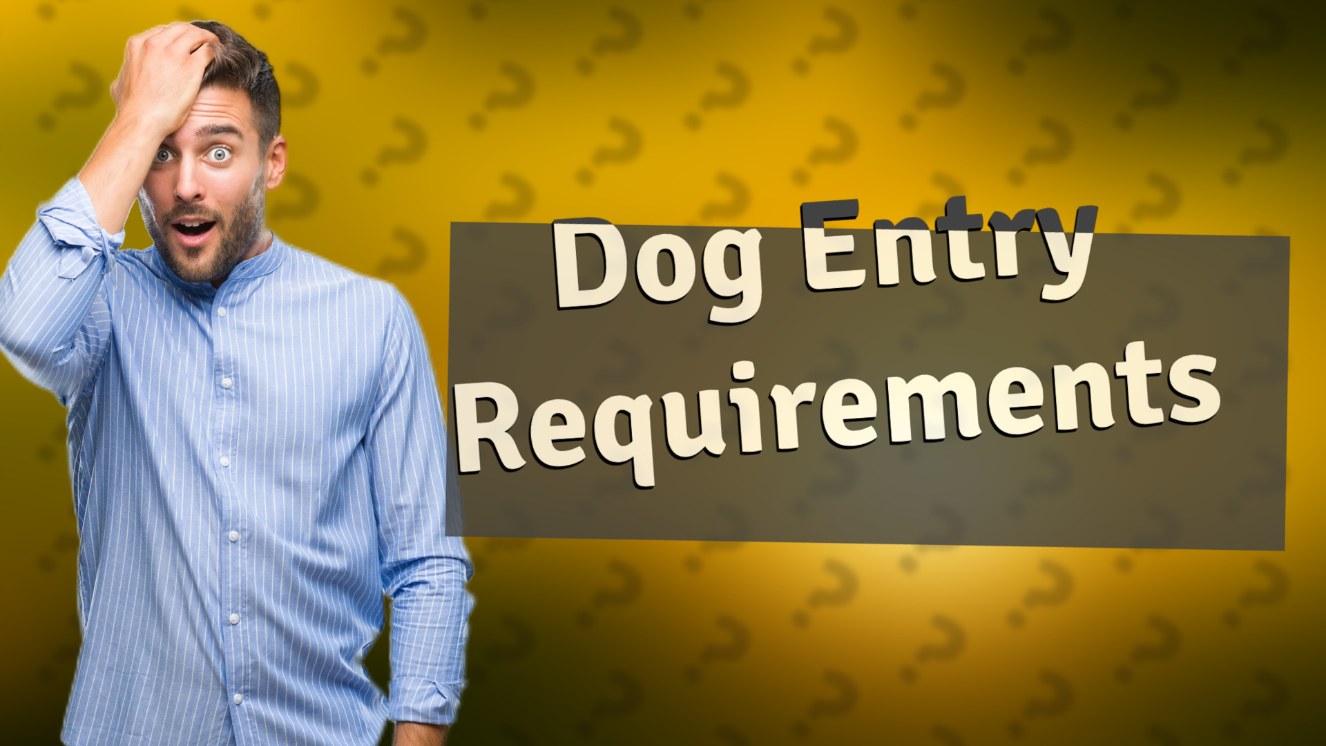 Dog Entry Requirements