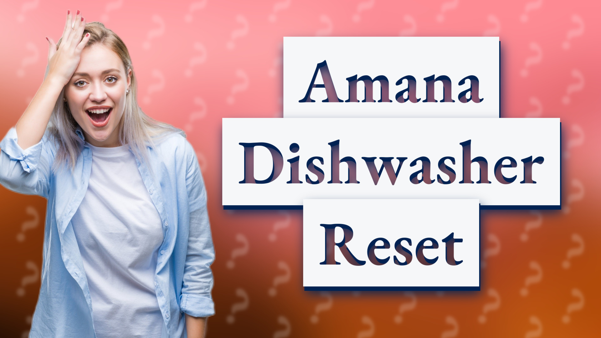 Amana Dishwasher Reset