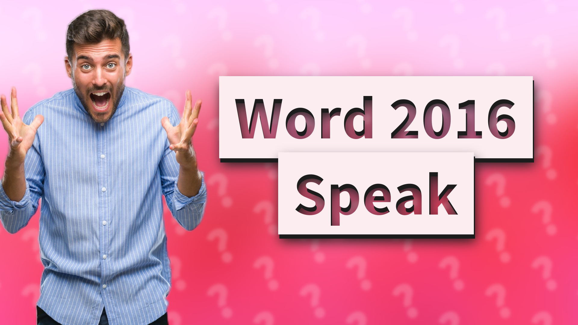 Word 2016 Speak