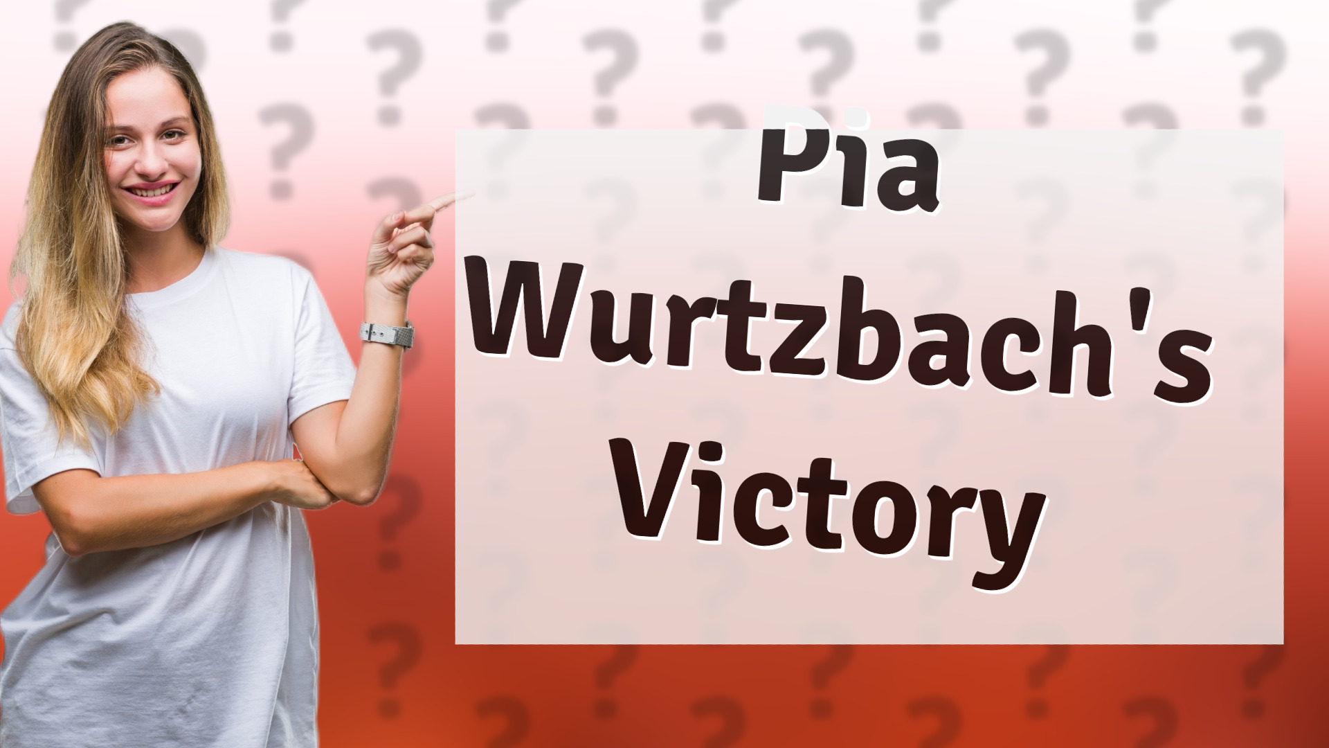 Pia Wurtzbach's Victory