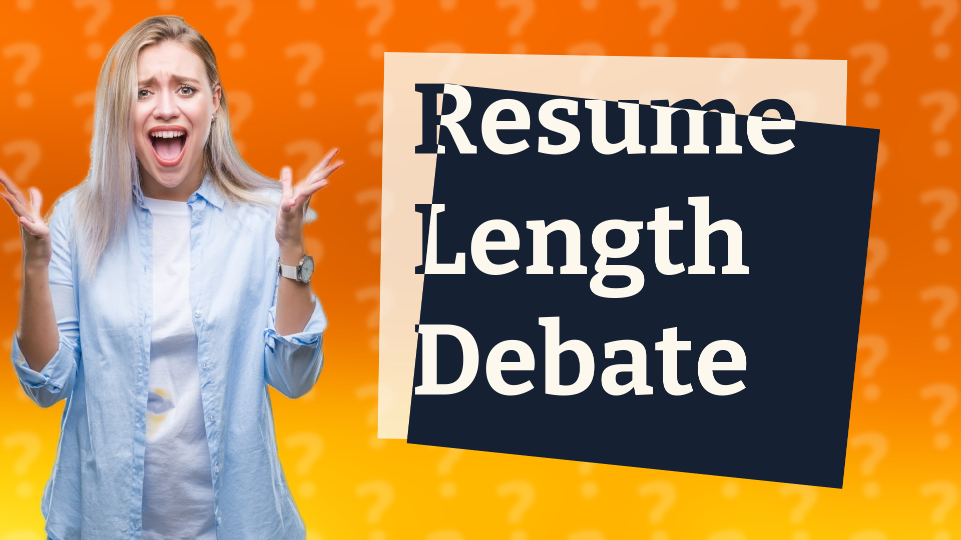 Resume Length Debate