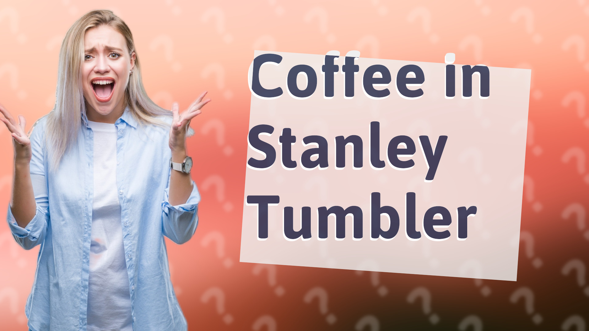 Coffee in Stanley Tumbler