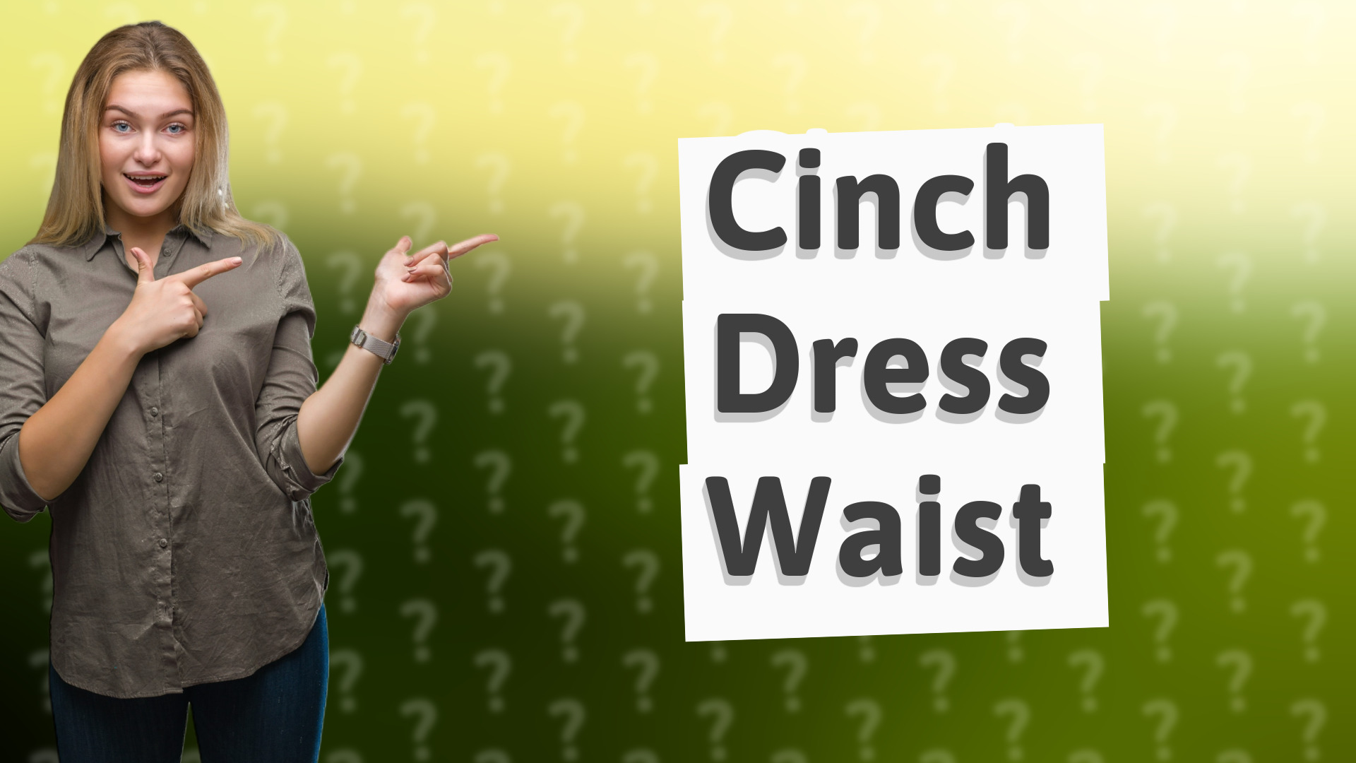 Cinch Dress Waist