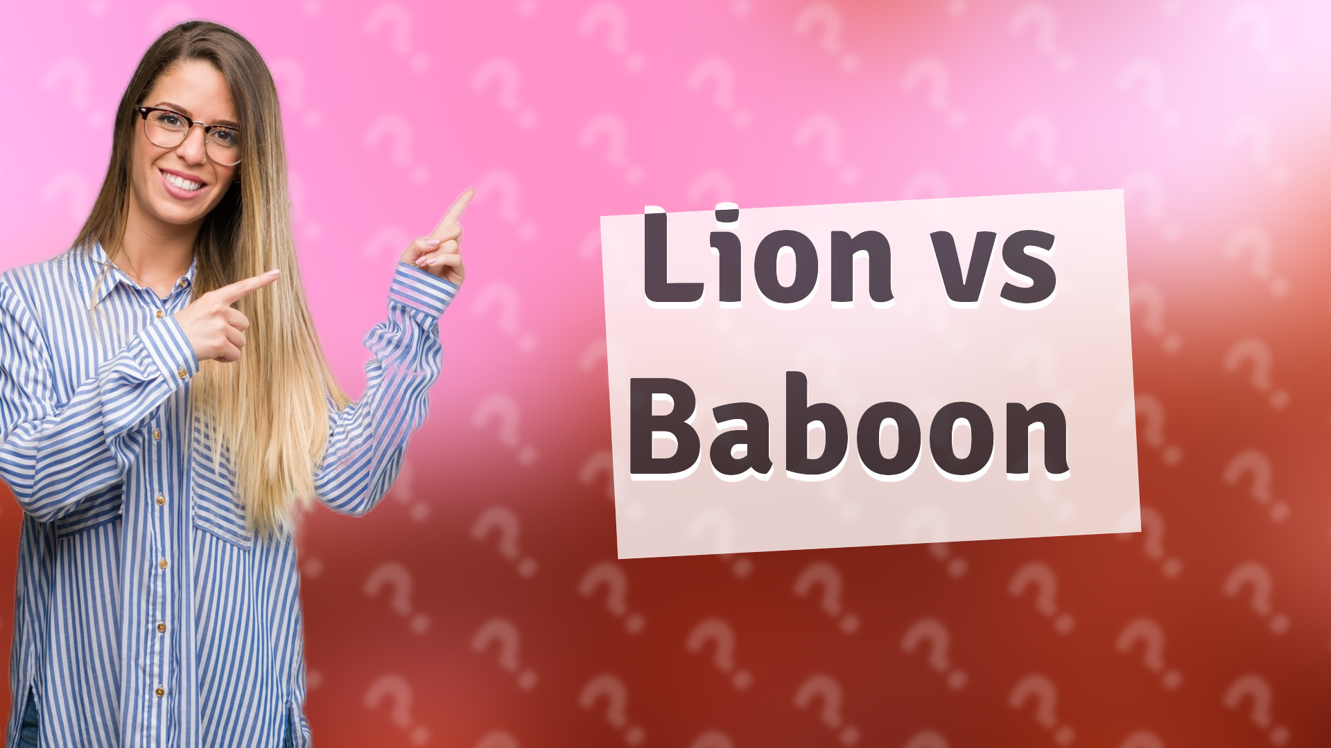 Lion vs Baboon
