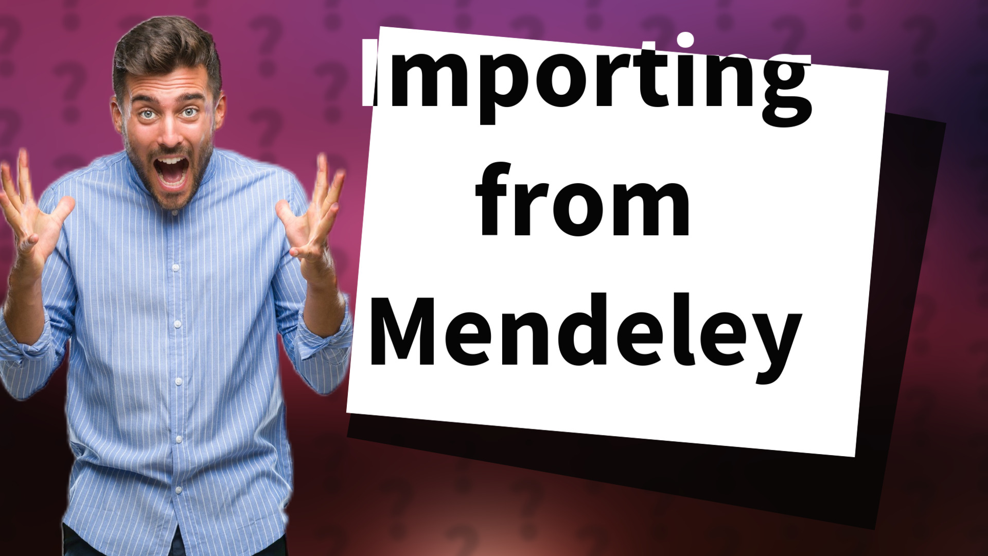Importing from Mendeley