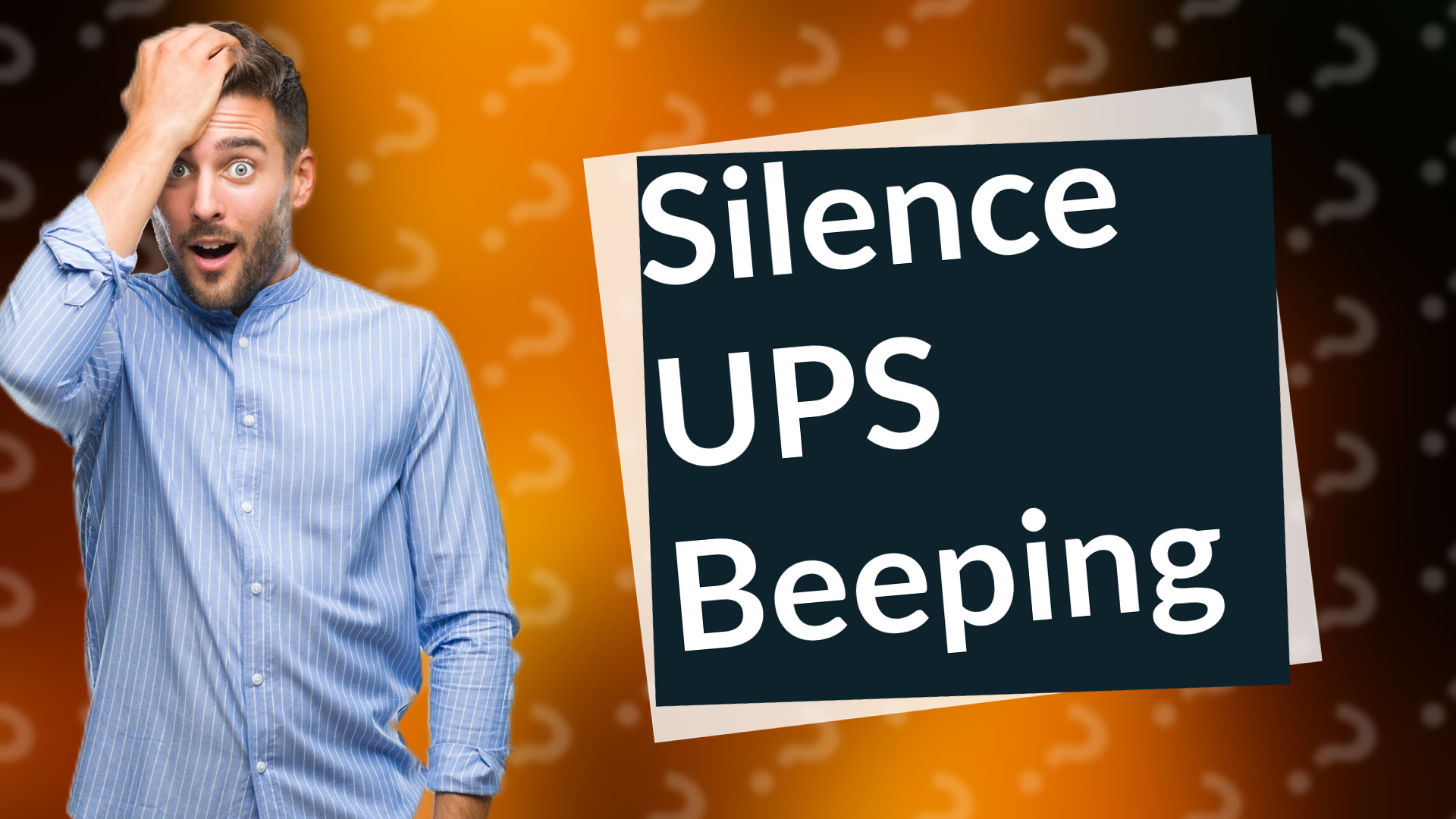 Silence UPS Beeping