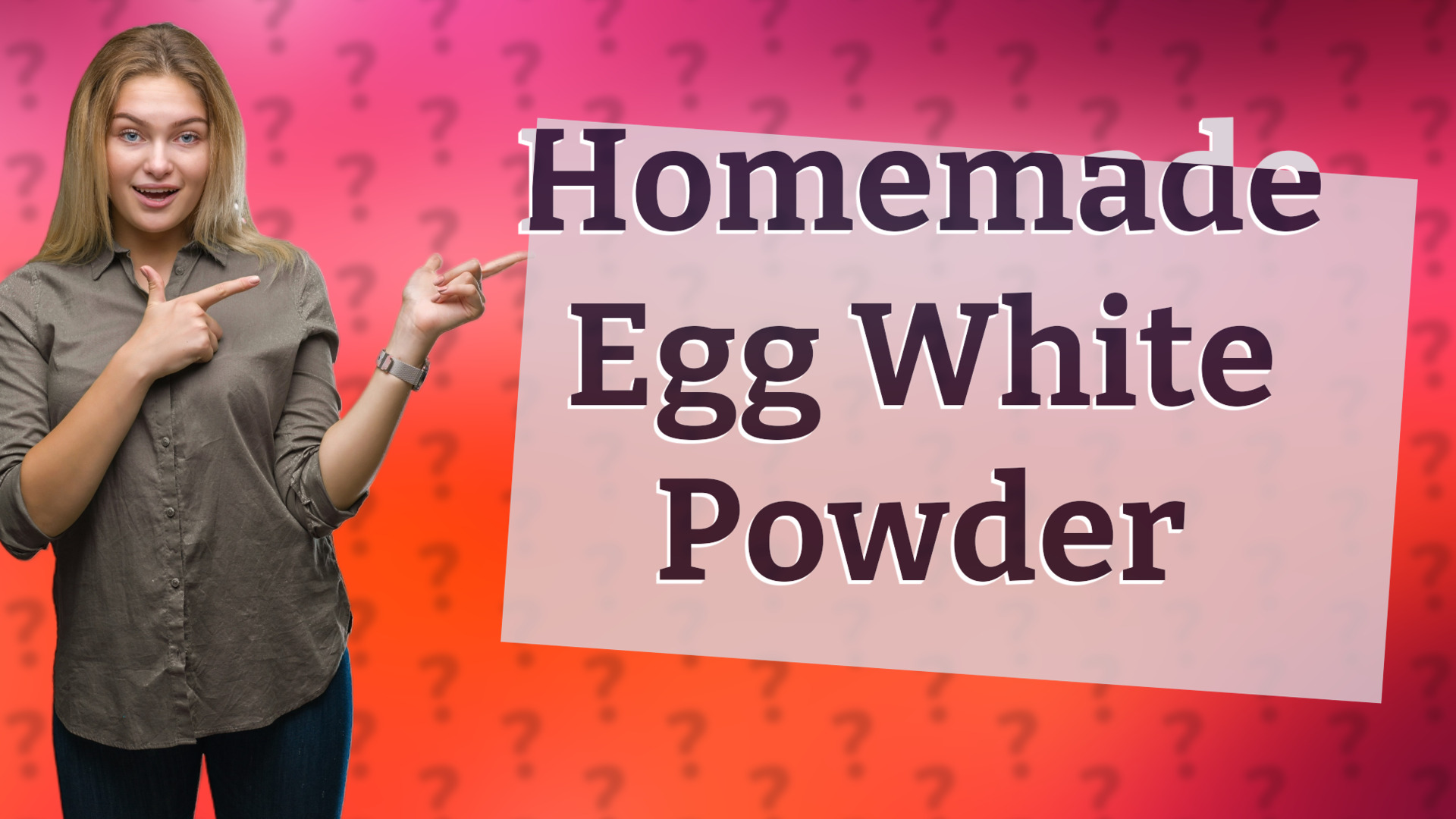 Homemade Egg White Powder
