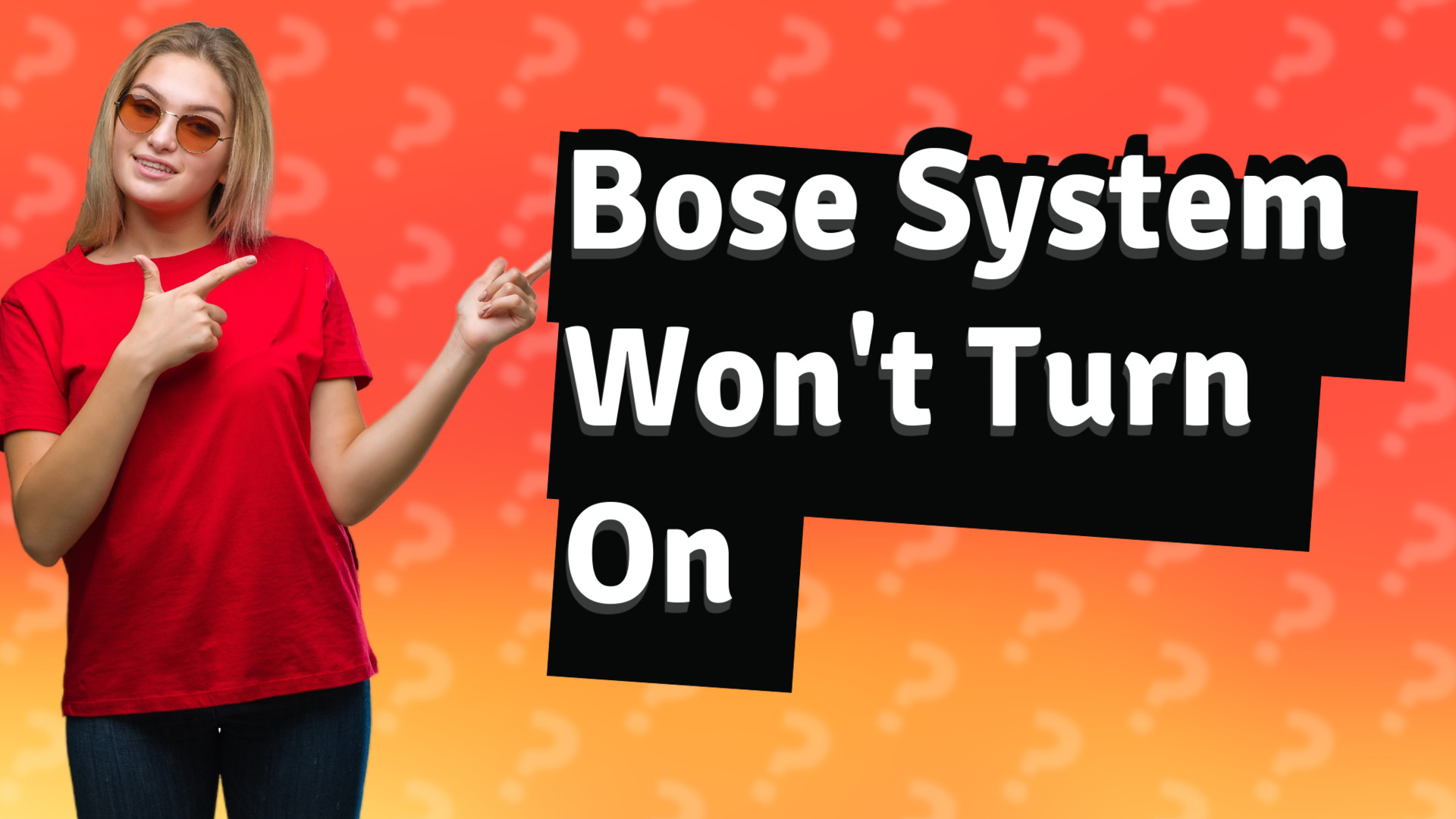 Bose System Won't Turn On